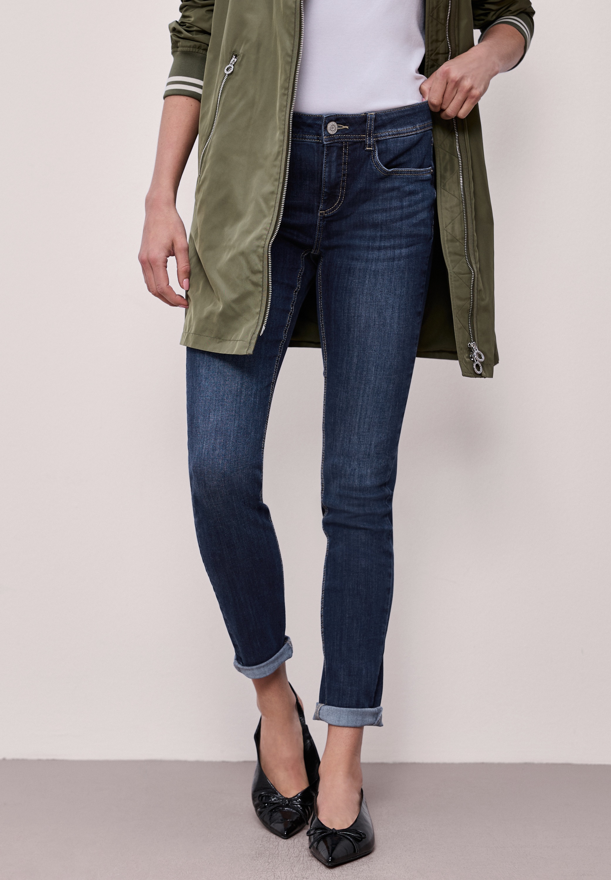 STREET ONE Slim-fit-Jeans Middle Waist