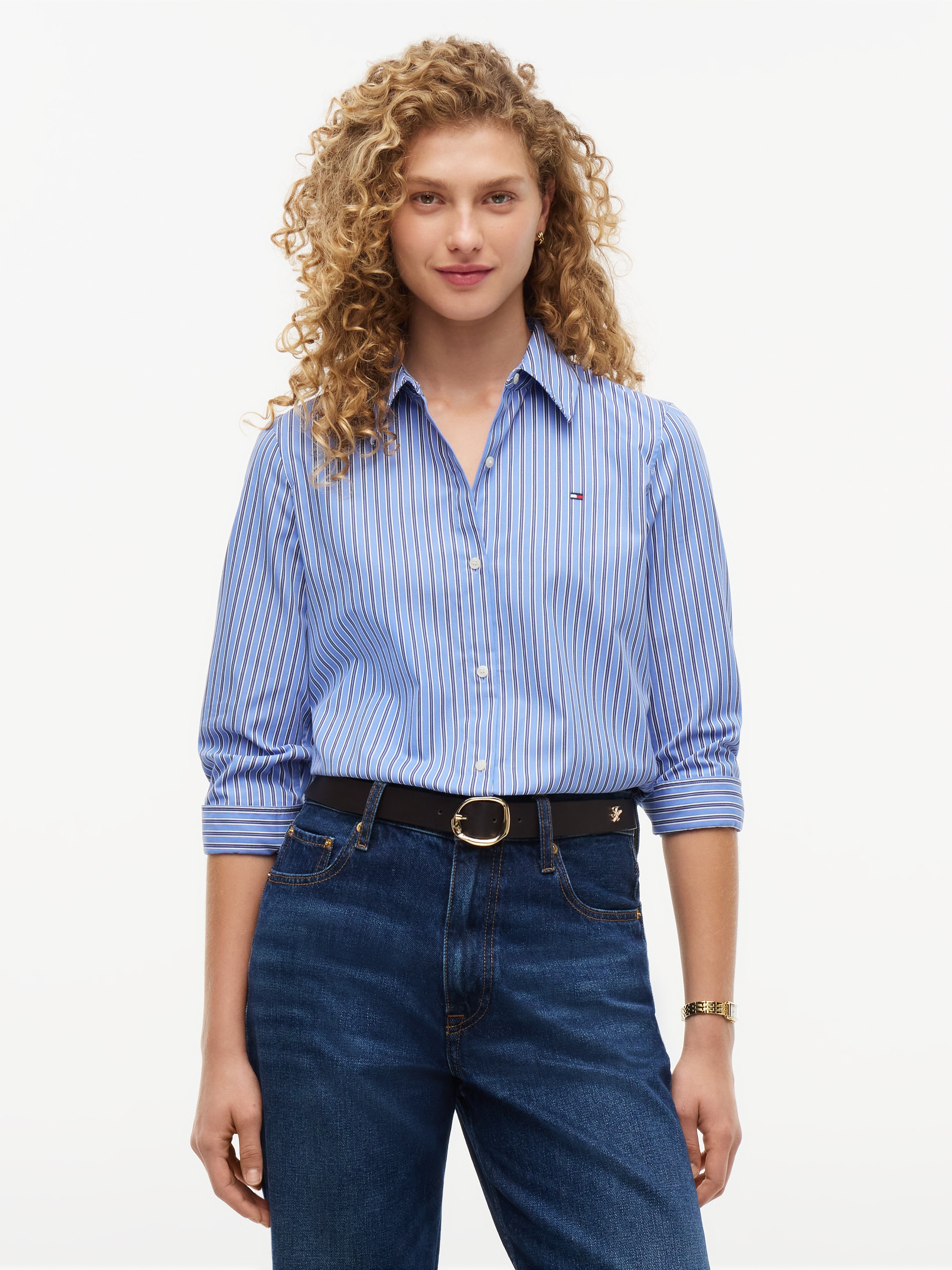 Tommy Hilfiger Hemdbluse "SUMMER POPLIN REGULAR SHIRT" Baumwolle, regular fit, auch in großen Größen