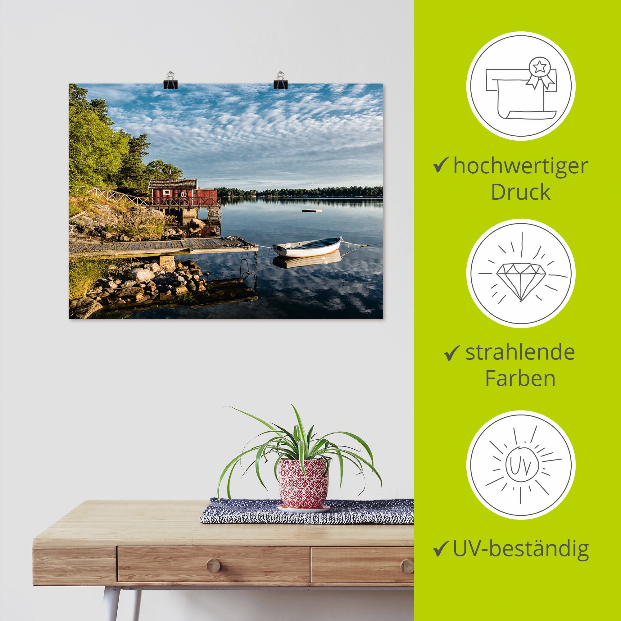 Artland Wandbild »Schärengarten schwedischen Küste II«, Küste, (1 St.), als Leinwandbild, Poster in verschied. Größen
