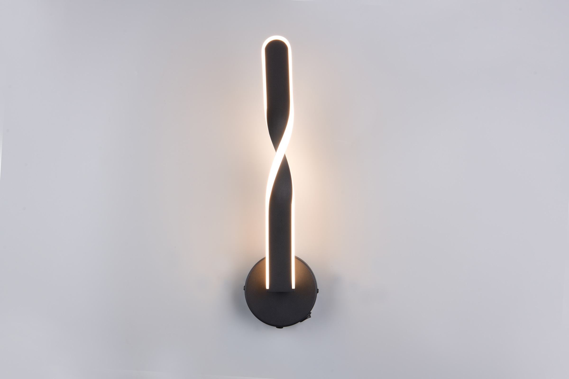 REALITY Leuchten LED Wandleuchte »GINKO, LED Wandlampe mit Schalter, 11W 1250 Lumen 3000K warmweiß«, 1 flammig, Leuchtmittel LED-Board | LED fest integriert, On/Off Kippschalter, elegant geschwungene LED Elemente Höhe 45,5cm