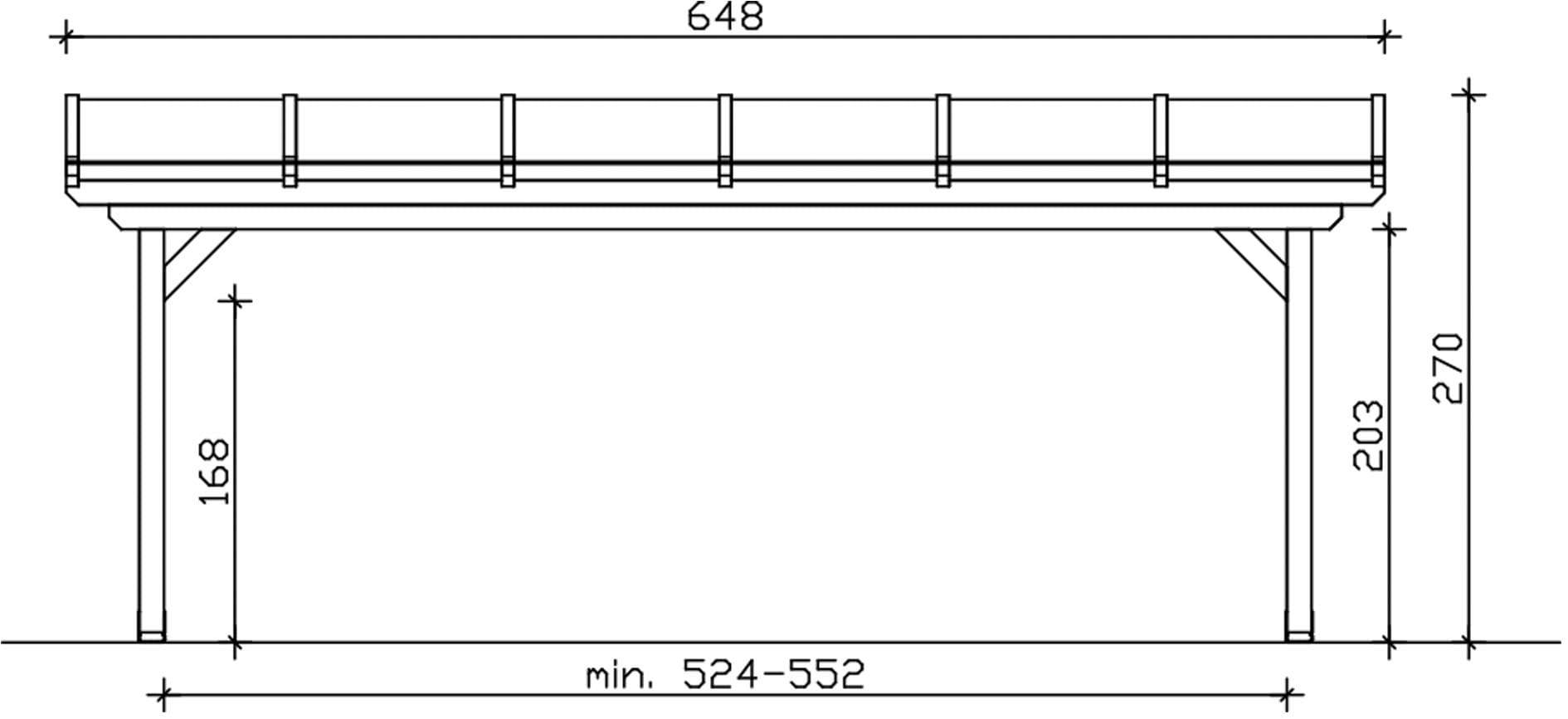 Skanholz Terrassendach »Ancona«