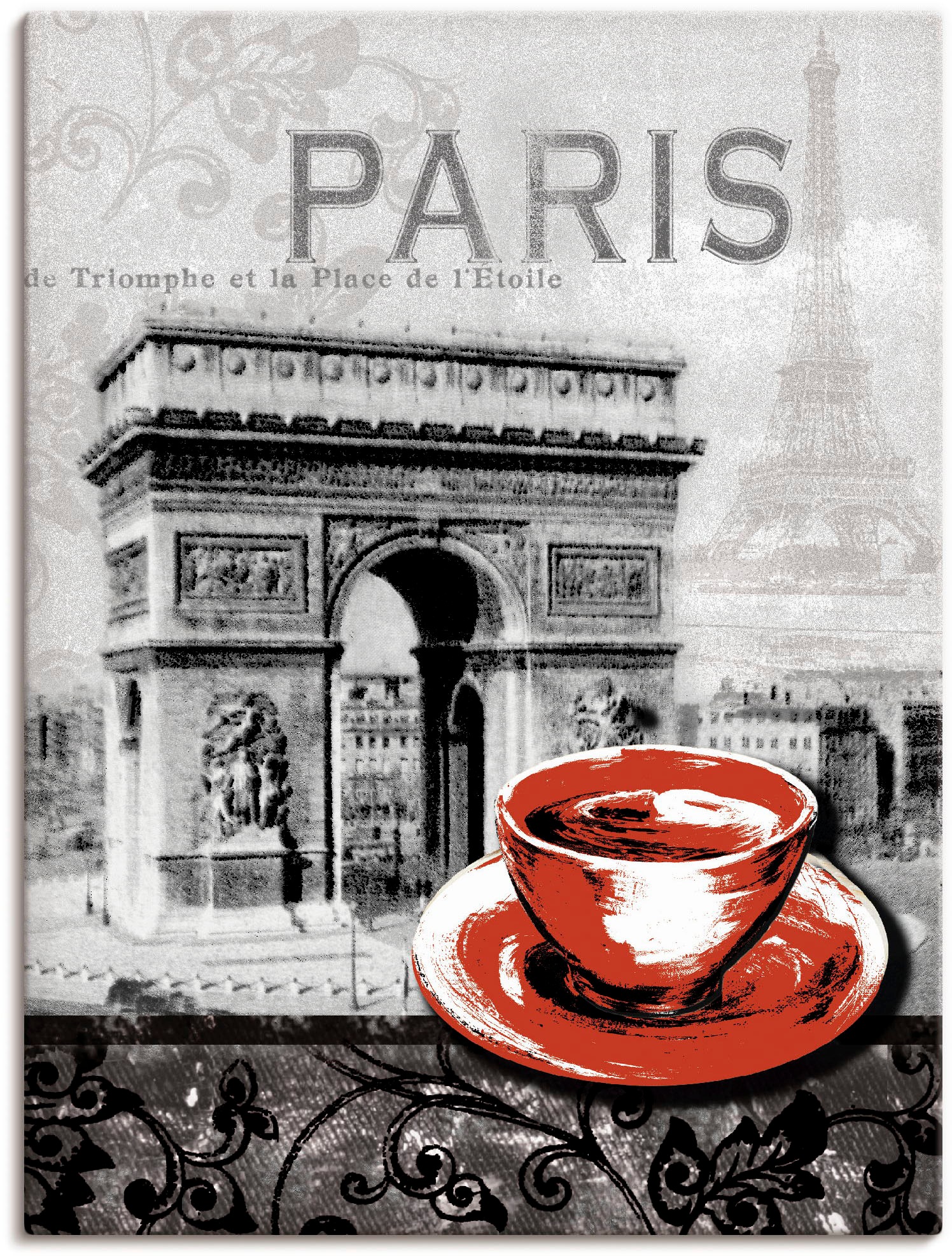 Artland Wandbild »Paris - Café au Lait - Milchkaffee«, Gebäude, (1 St.),  als Alubild, Leinwandbild, Wandaufkleber oder Poster in versch. Größen  kaufen | BAUR