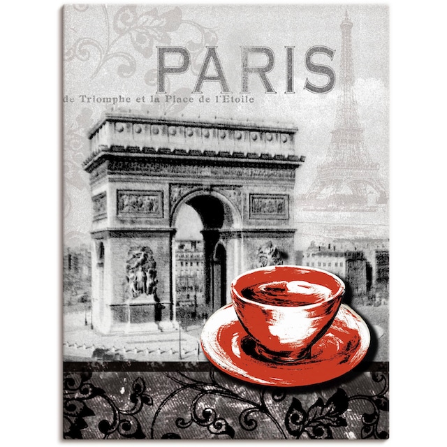 Artland Wandbild »Paris - Café au Lait - Milchkaffee«, Gebäude, (1 St.),  als Alubild, Leinwandbild, Wandaufkleber oder Poster in versch. Größen  kaufen | BAUR
