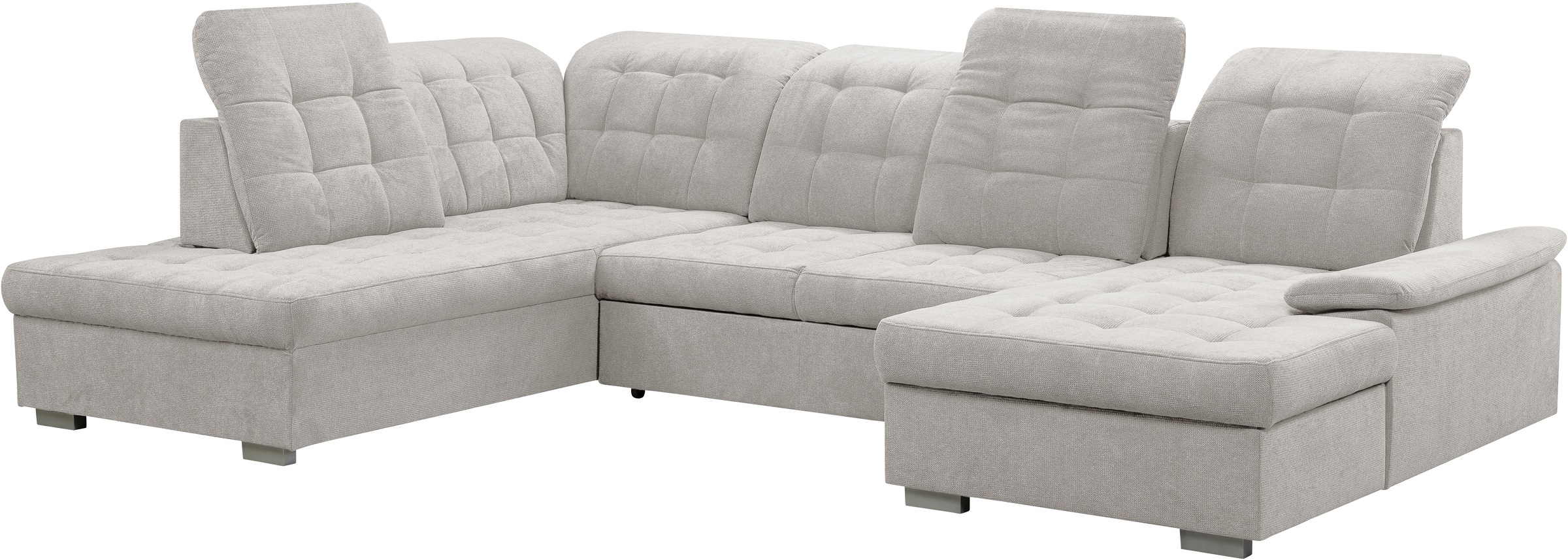 WERK2 Wohnlandschaft »Kordula-New Multifunktion Couch, Breite 332cm, U-Form«, Sofa in U-Form mit Schlaffunktion & Bettkasten, Schlafcouch