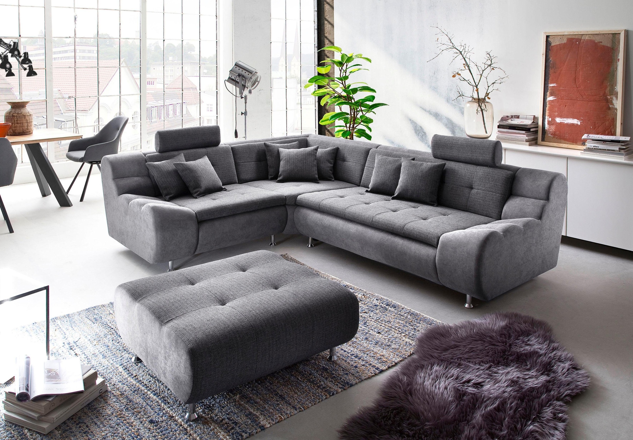 Trends by HG Kampinė sofa »Loft L-Form« su Kopfstüt...