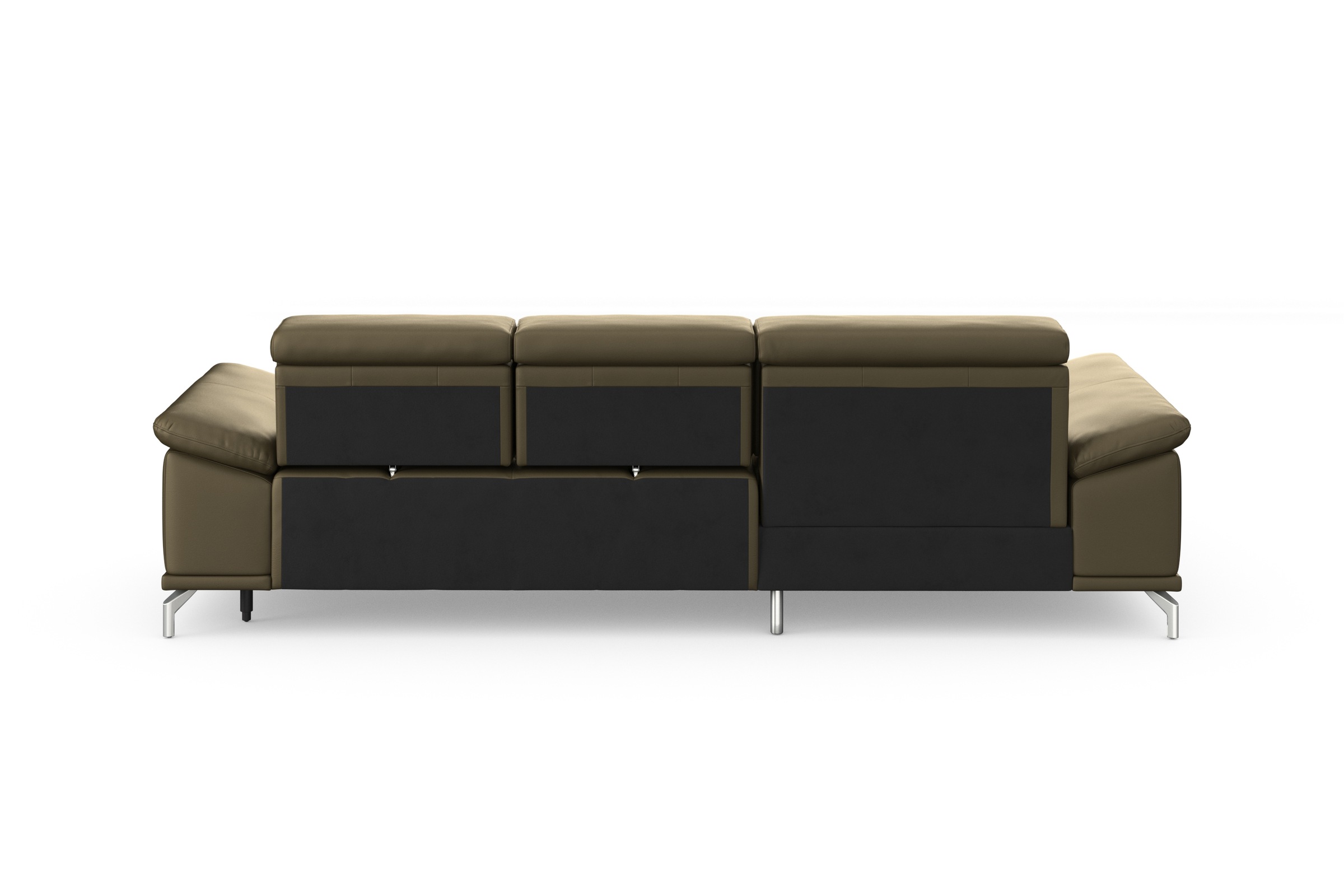 sit&more Ecksofa »Cabrio L-Form, mit Sitztiefenverstellung, Arm- und Kopfteilverstellung«, 2 Nierenkissen, Federkern, optional Bettfunktion und Stauraum
