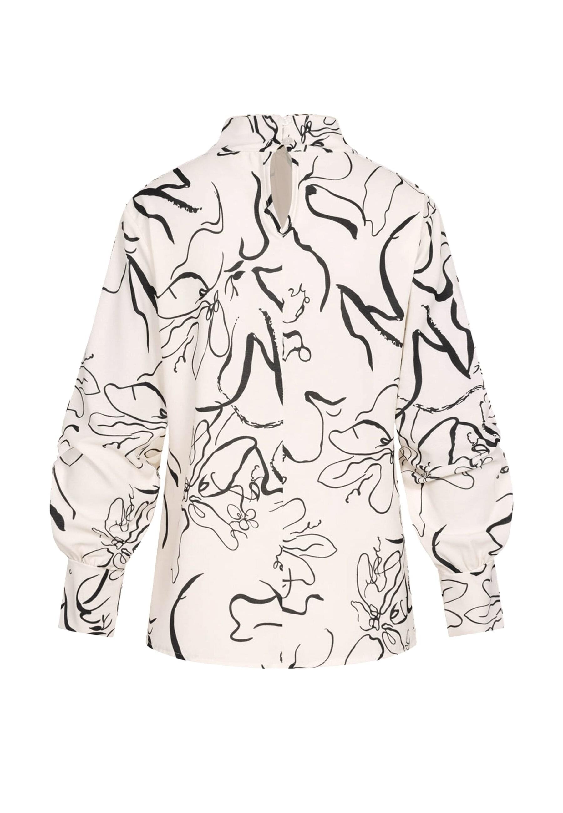 CLOUD 5IVE Longsleeve »CLOUD 5IVE Langarm Choker Bluse mit Grafik Print«, 1 Stk.
