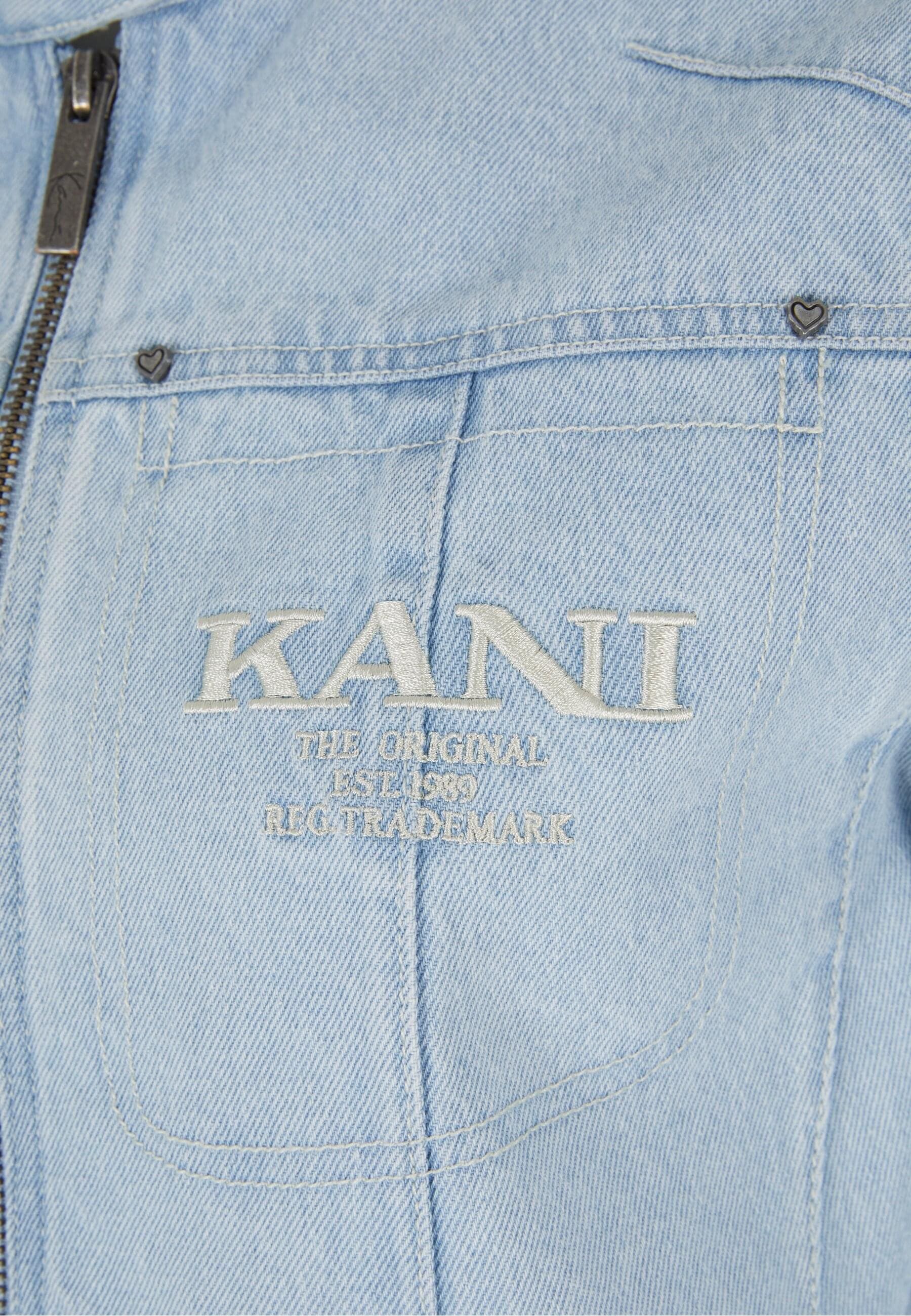 Karl Kani Allwetterjacke »Karl Kani Retro TM Denim Biker Jacket«, (1 St.), ohne Kapuze