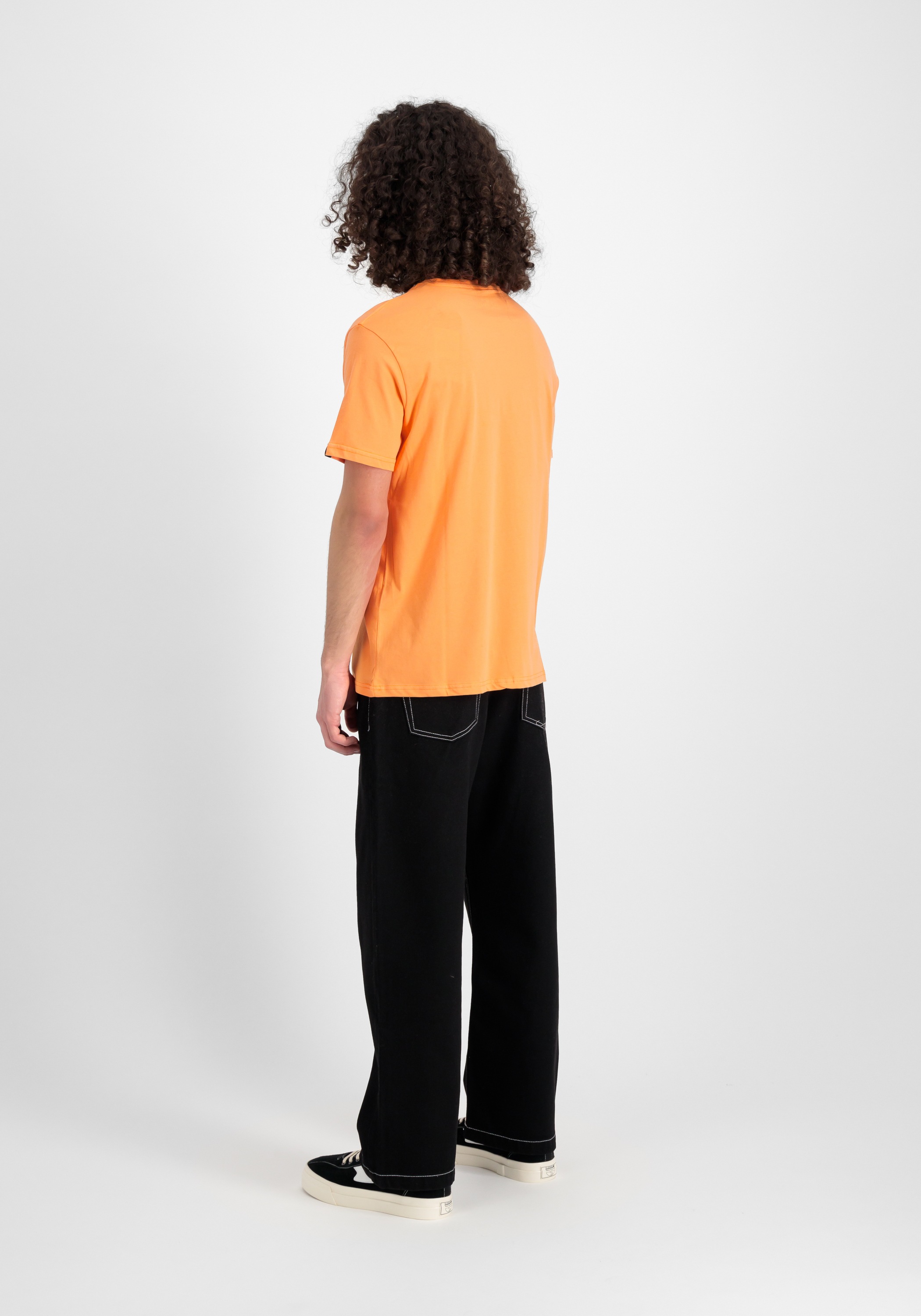 T-Shirt ALPHA INDUSTRIES "Basic T-Shirt BL", Herren, Gr. XS, orange (tangerine), Obermaterial: 100% Baumwolle, Shirts T-Shirt 3