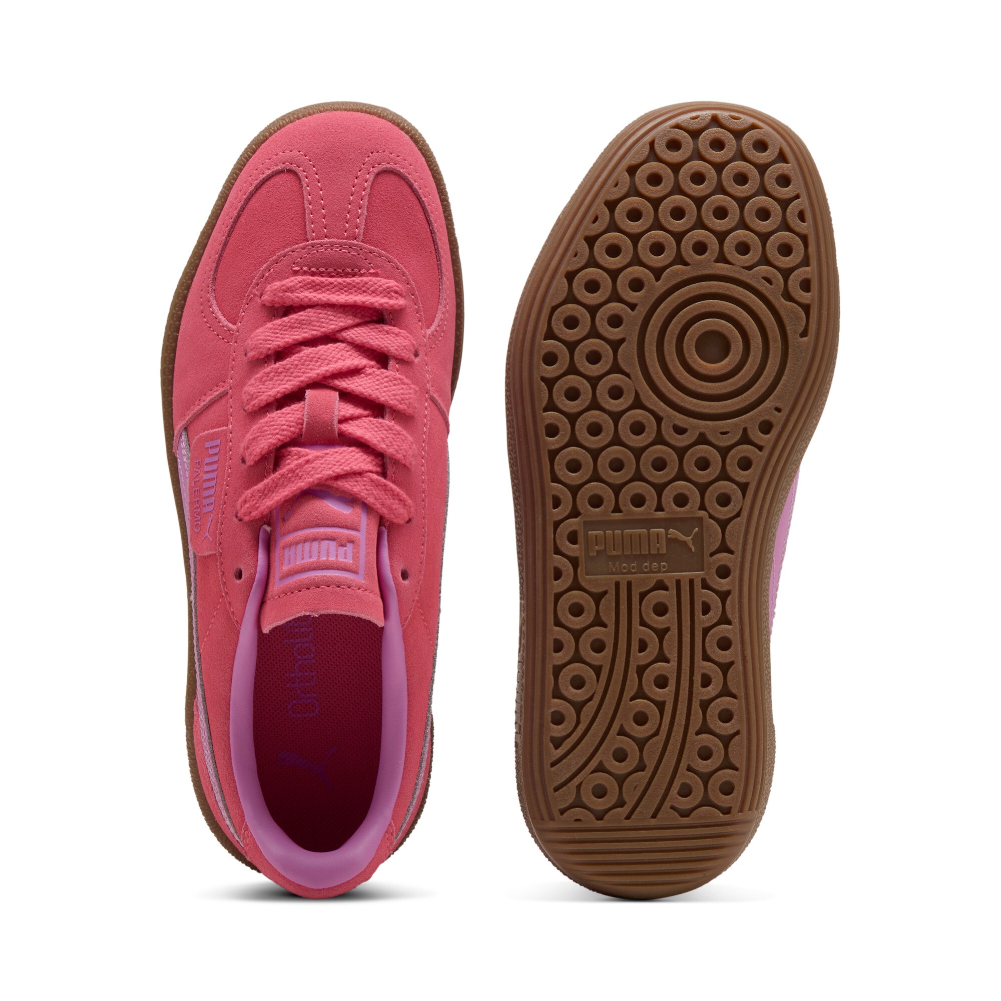 Sneaker PUMA "PALERMO JR", Jungen, Gr. 38, magic rose, mauve pop, Leder, unifarben, Schuhe Sneaker, niedrige Schuhhöhe, mit Schnürung, nicht herausnehmbare Innensohle 3