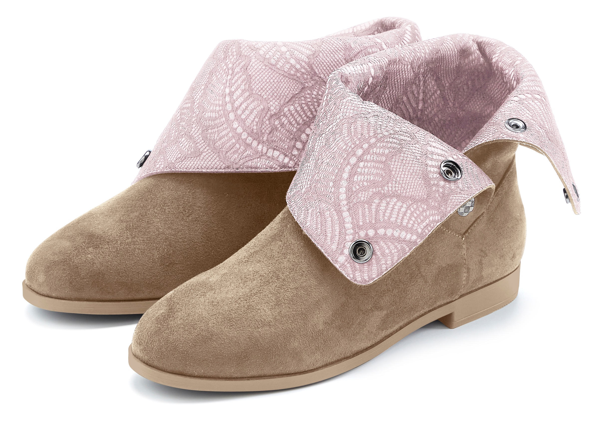 LASCANA Stiefelette  mit Knöpfen zum individuellen Verstellen VEGAN