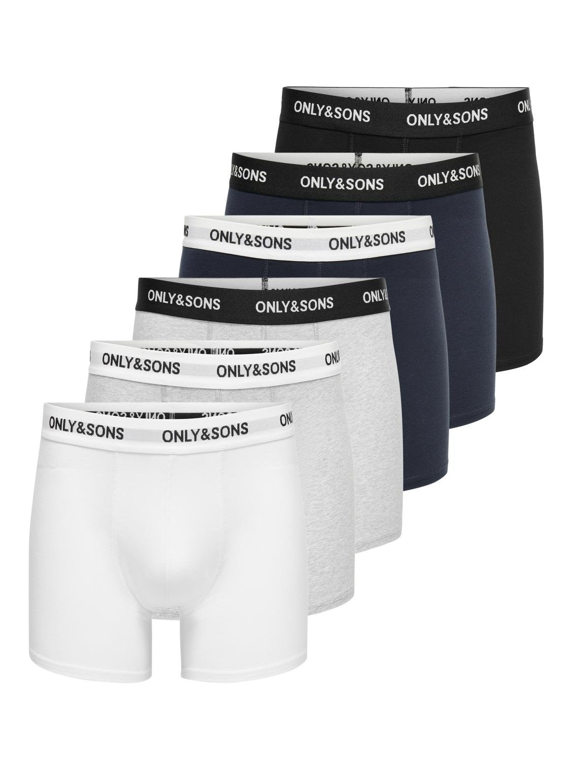 ONLY & SONS Trunk »ONSFITZ SOLID BLACK TRUNK 7-PACK NOOS«, (Packung, 7 St.)