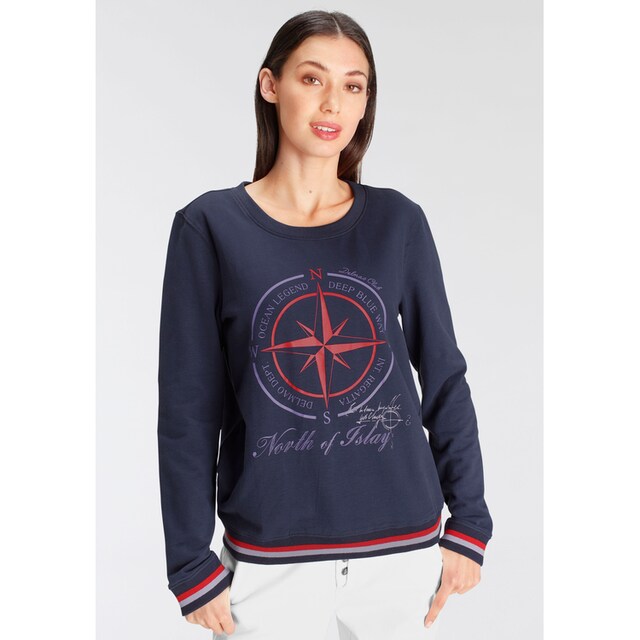 DELMAO Sweatshirt, mit sportiv maritimen Druck ---NEUE MARKE! online kaufen  | BAUR