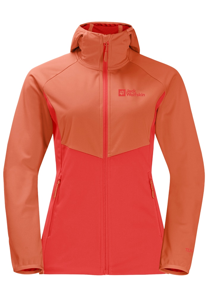 Jack Wolfskin Softshelljacke »GO HIKE SOFTSHELL W«, mit Kapuze