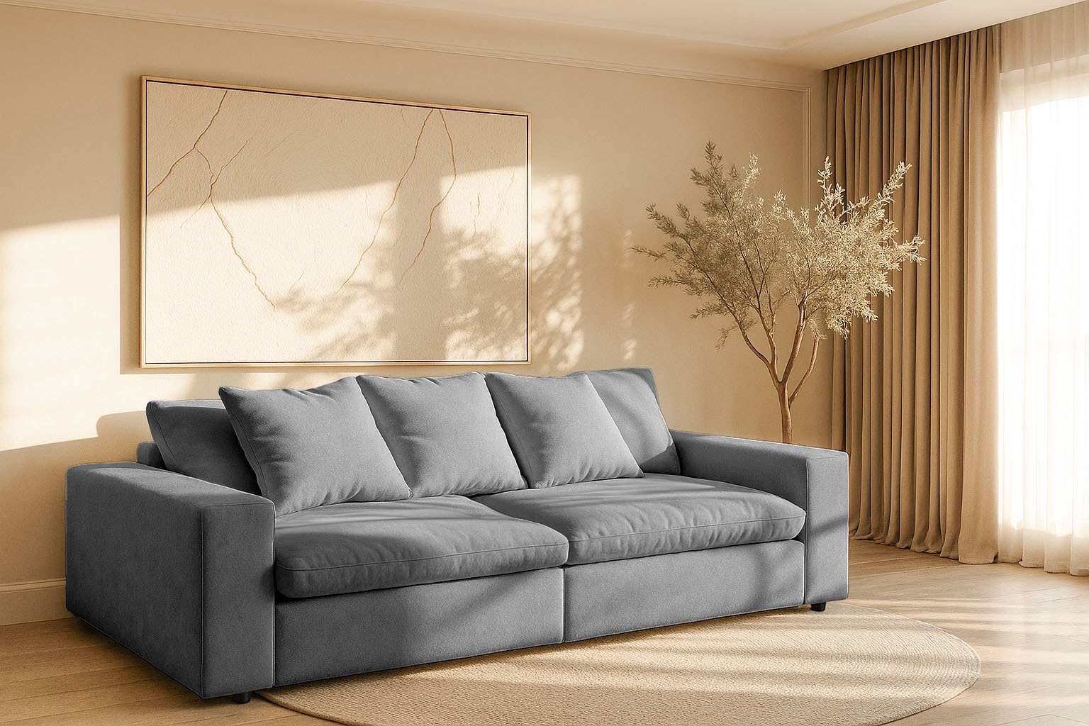 OTTO home Big-Sofa "Venslev" Lounge-Sofa, mit extra tiefer Sitzfläche und losen Kissen