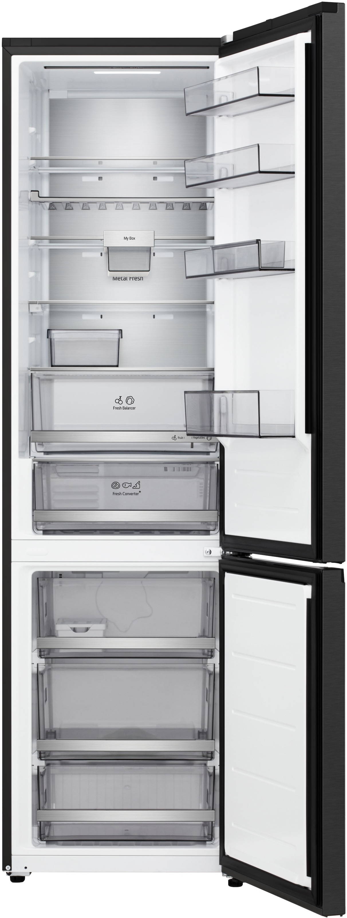 LG Kühl-/Gefrierkombination Serie 7 »GBBS727AEV« 203 cm hoch 59,7 cm breit Vollintegrierbarer Kühlschrank dank frontaler Luftzufuhr und Abluft