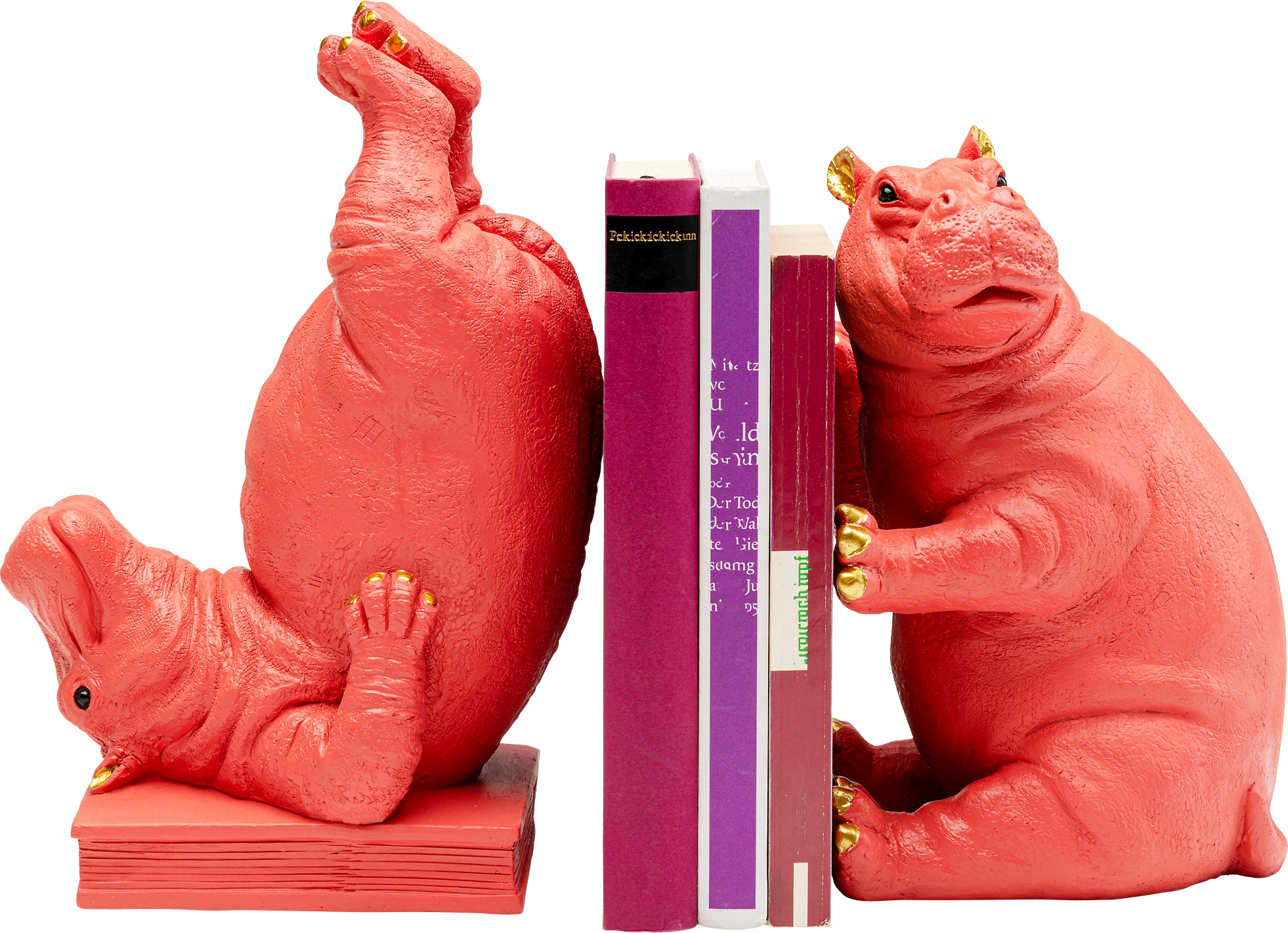 Kare Design Buchstütze »Hippo Pink« aus Polyresin