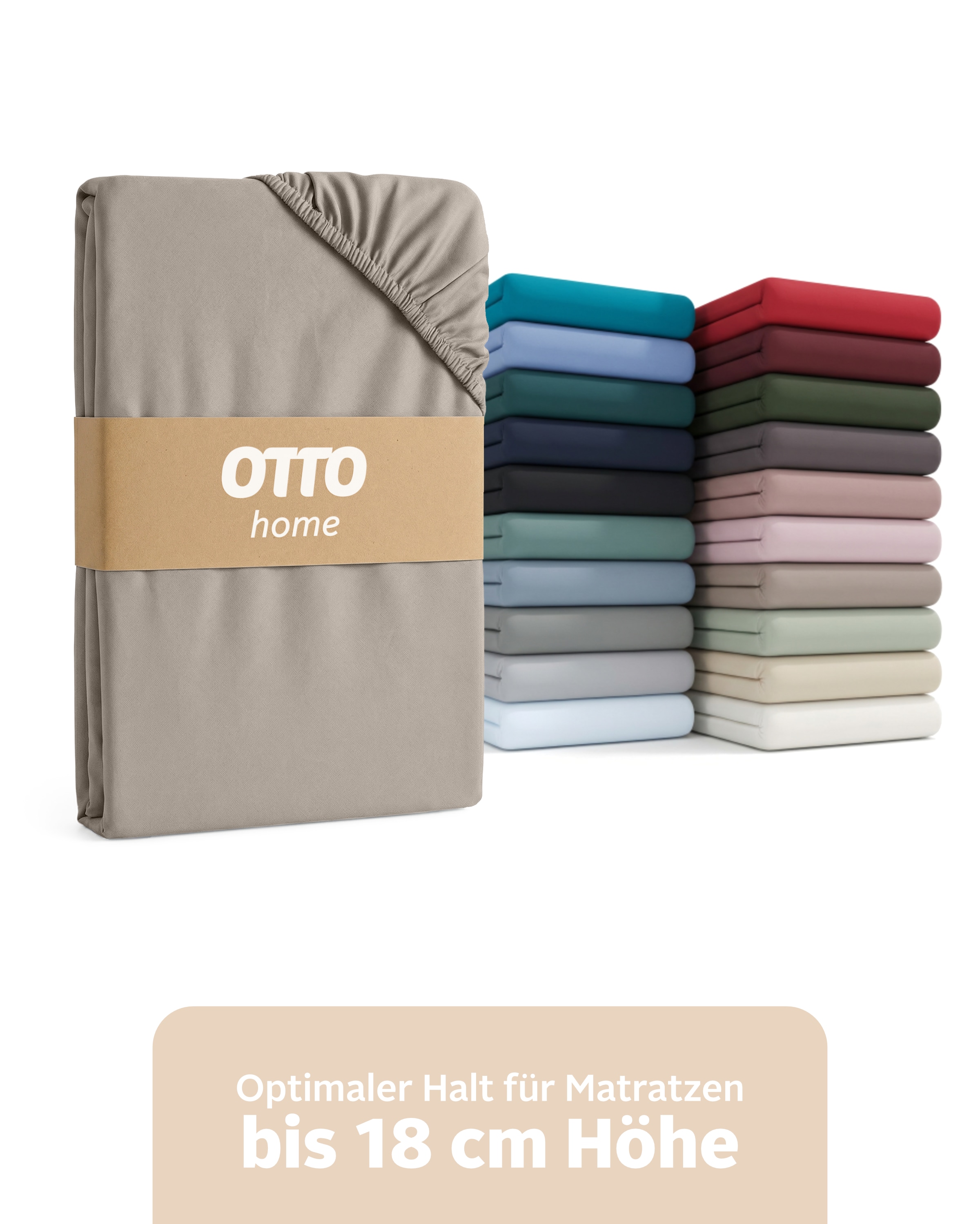 OTTO home "PHYSALIS in BASIC und PREMIUM Qualität, 100% Baumwolle" für Matratzen bis 18 cm Höhe, Bettlaken, Spannbetttuch, pflegeleicht