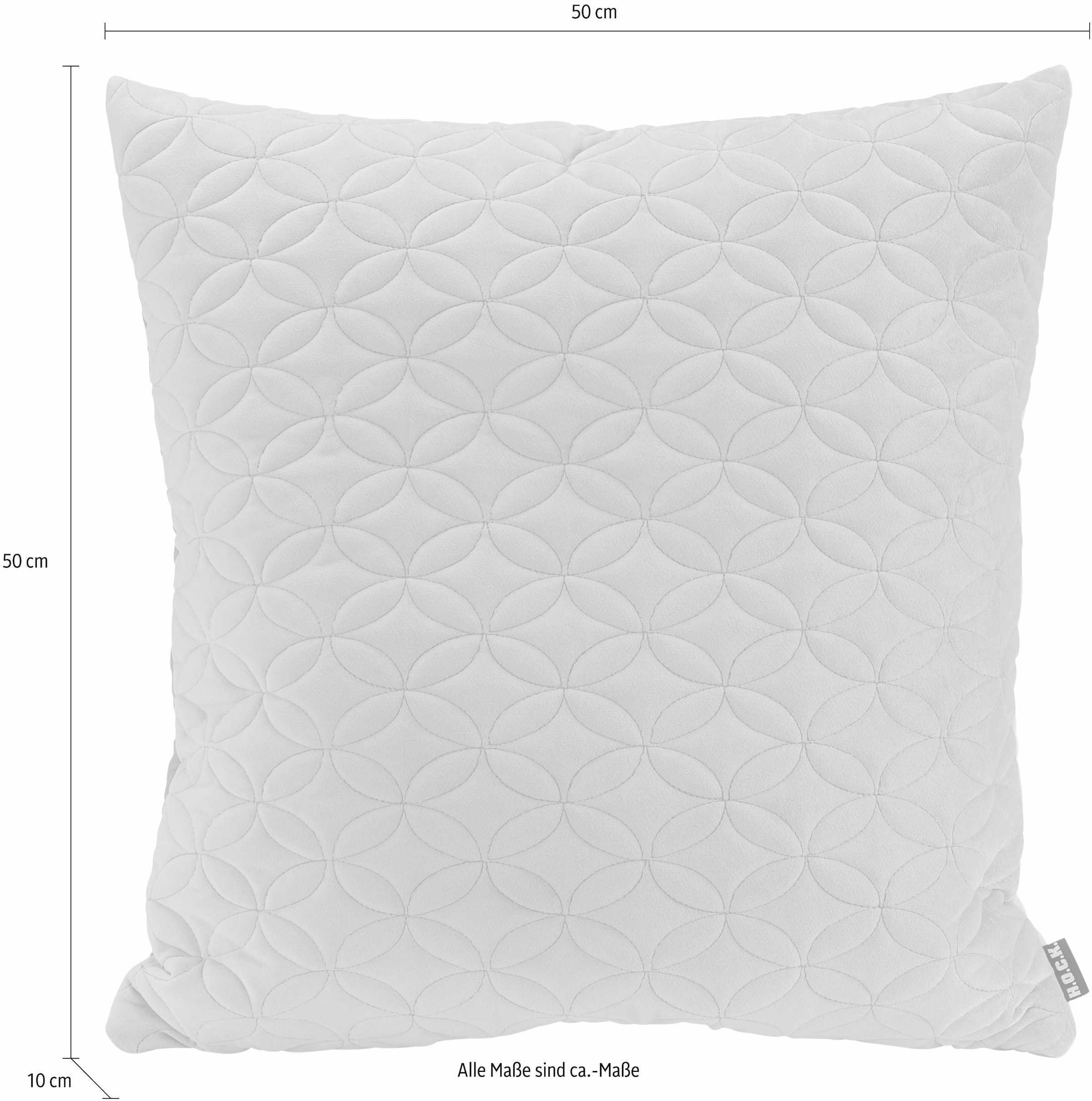 H.O.C.K. Dekokissen »Soft Nobile« mit gesteppten Mustern, Kissenhülle mit Füllung, 1 Stück