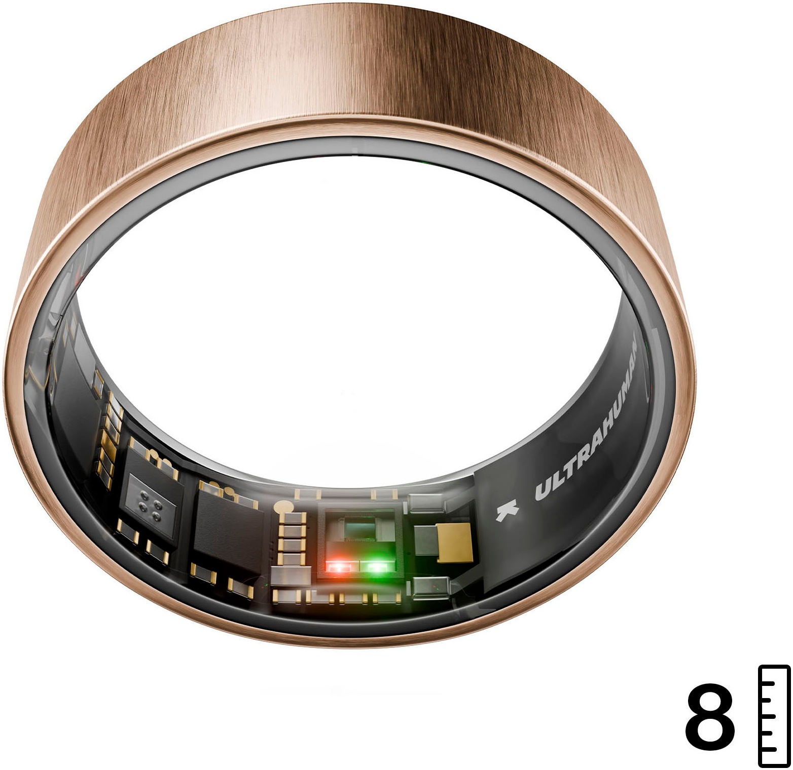 ULTRAHUMAN Activity Tracker "Ring AIR - Größe 8", grau, Fitnesstracker