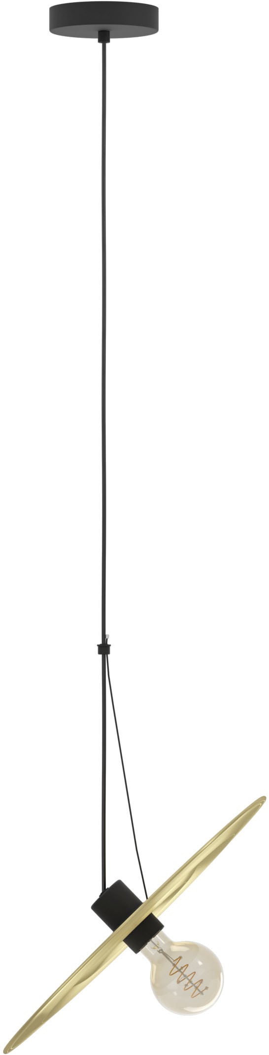 EGLO Hängeleuchte »LINTMILL Pendellampe - Stahl - E27 - 1X40W - IP20« E27 1 Stk. Hängelampe, Deckenlampe, Wohnzimmer, Esszimmer, H110 x Ø40 cm