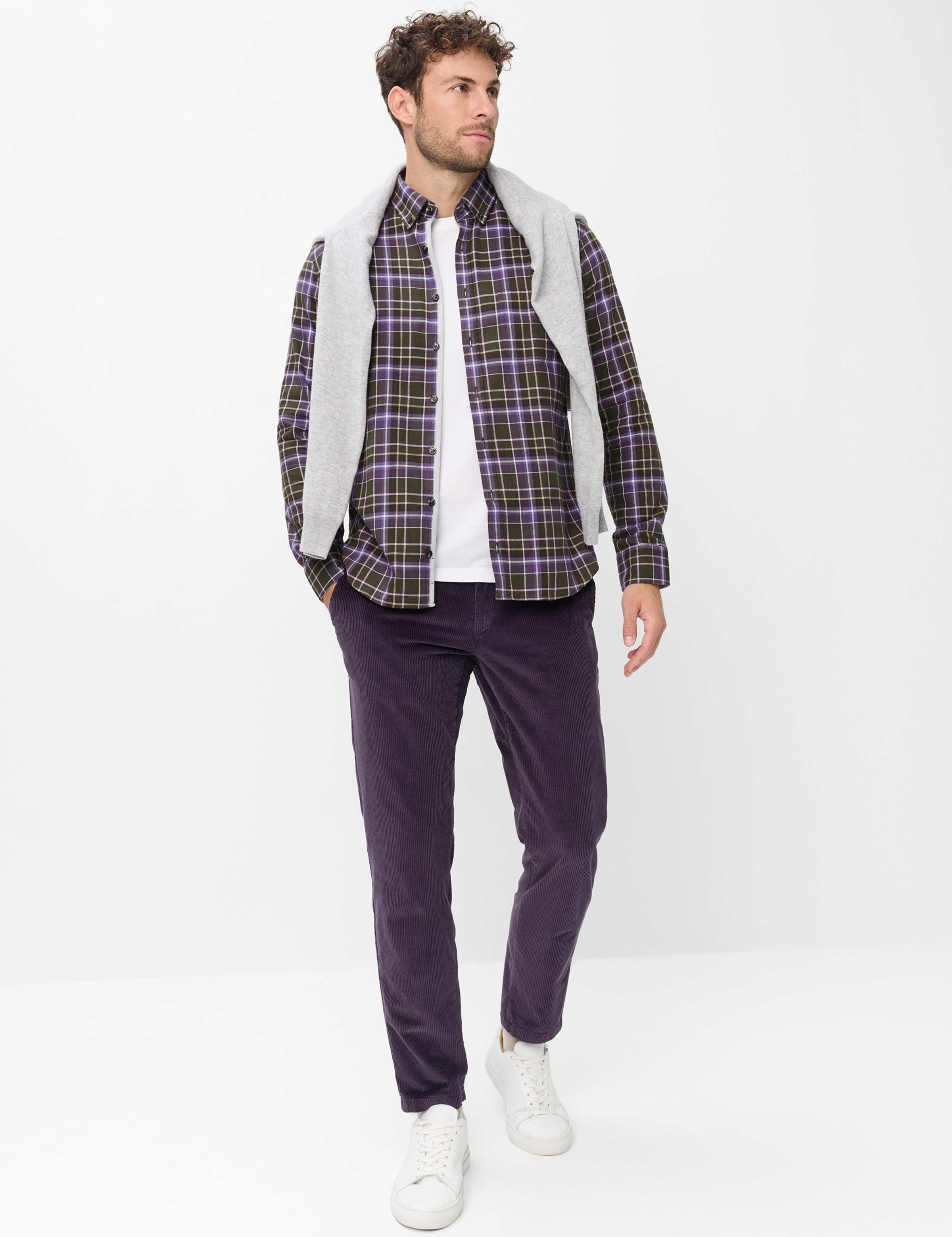 Brax Businesshemd »Style DANIEL« Flanell: Karohemd aus reiner Baumwolle