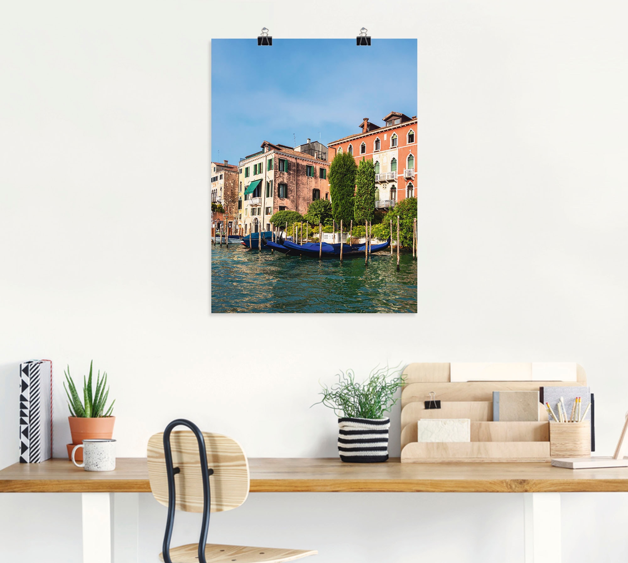 Artland Wandbild »Blick auf historische Gebäude Venedig«, Venedig, (1 St.), als Alubild, Leinwandbild, Wandaufkleber oder Poster in versch. Größen