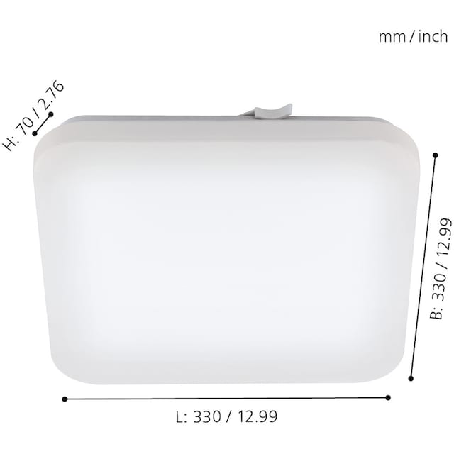 LED inkl. H7 EGLO LED-Platine BAUR 14,5W) 1 x Deckenleuchte (je | weiß / »FRANIA«, B33 L33 x cm 1 flammig-flammig, / x