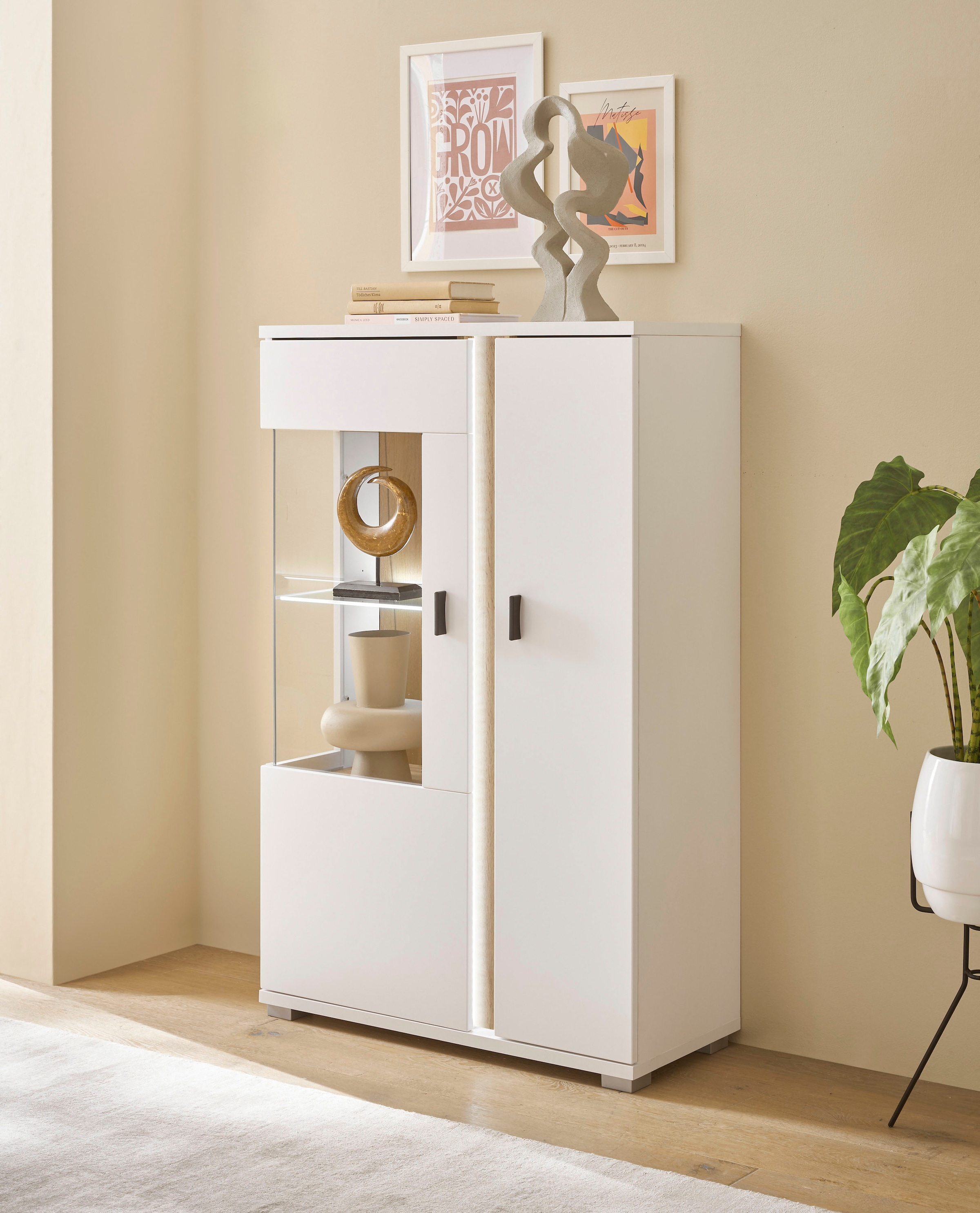 INOSIGN Vitrine "LONG ISLAND, Stauramvitrine", (1 St.), in moderner Trendfa günstig online kaufen