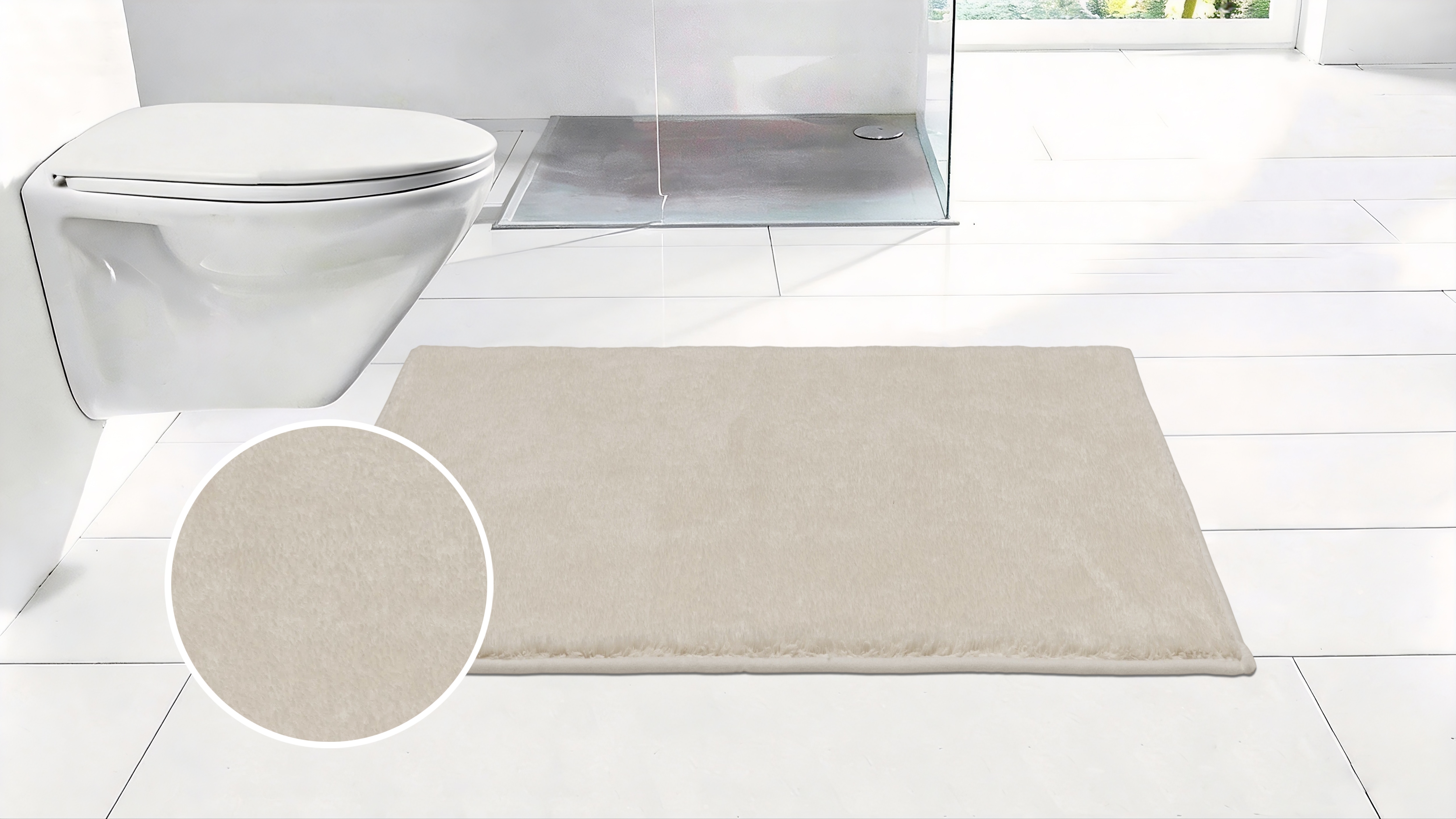 OTTO home Badematte "Cali, Badvorleger, Badezimmer Teppich, Duschvorleger" Höhe 10 mm rutschhemmend beschichtet fußbodenheizungsgeeignet schnell trocknend weich, Uni Farben, auch als Teppich erhältlich