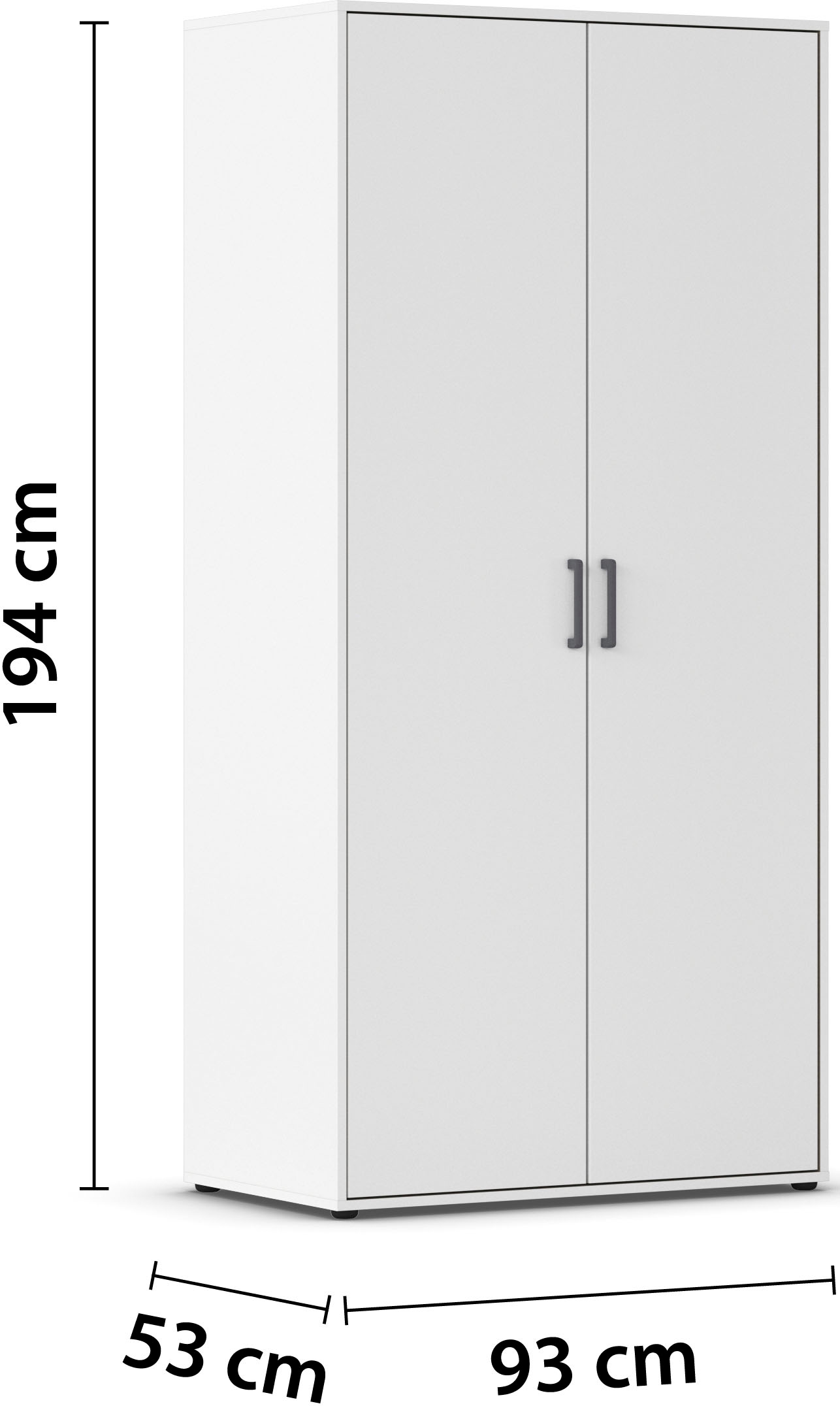 rauch Kleiderschrank »VOYAGER Garderobe Wäscheschrank TOPSELLER Schlafzimmer« in 3 verschiedenen Ausstattungen BASIC/CLASSIC/PREMIUM,  mit 2 modernen Griffvarianten, viel Stauraum MADE IN GERMANY