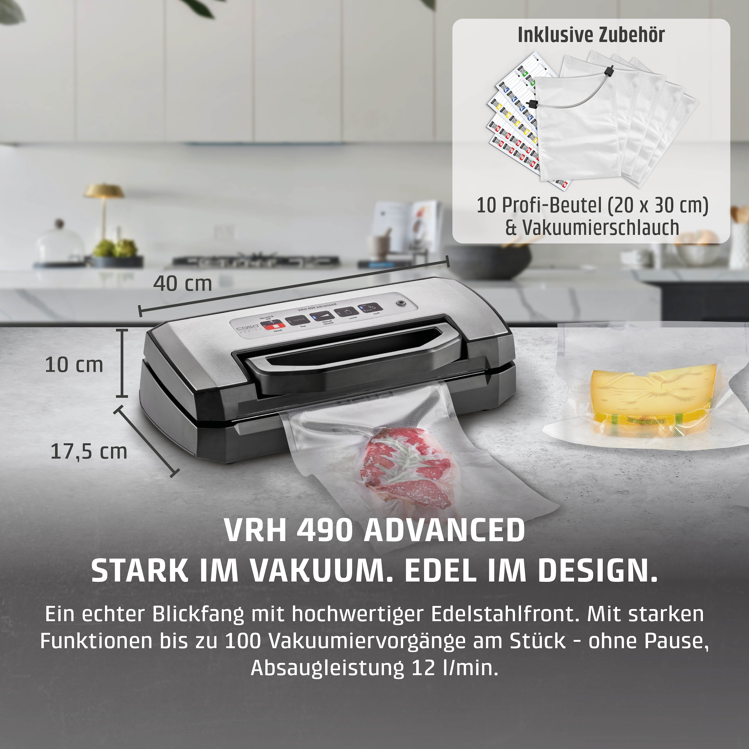 Caso Vakuumierer »1525 VRH490 advanced« 110 W