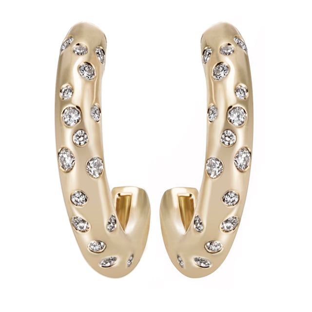 JOBO Paar Creolen »Ohrringe mit 34 Diamanten«, 585 Gold kaufen | BAUR
