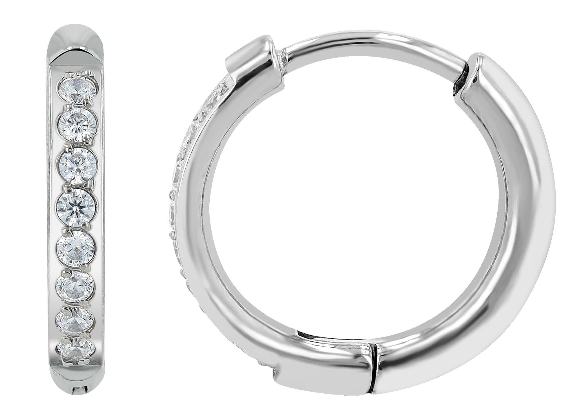 Adelia´s Klappcreolen "Damen Ohrringe – Klappcreole aus Titan mit Strass St günstig online kaufen