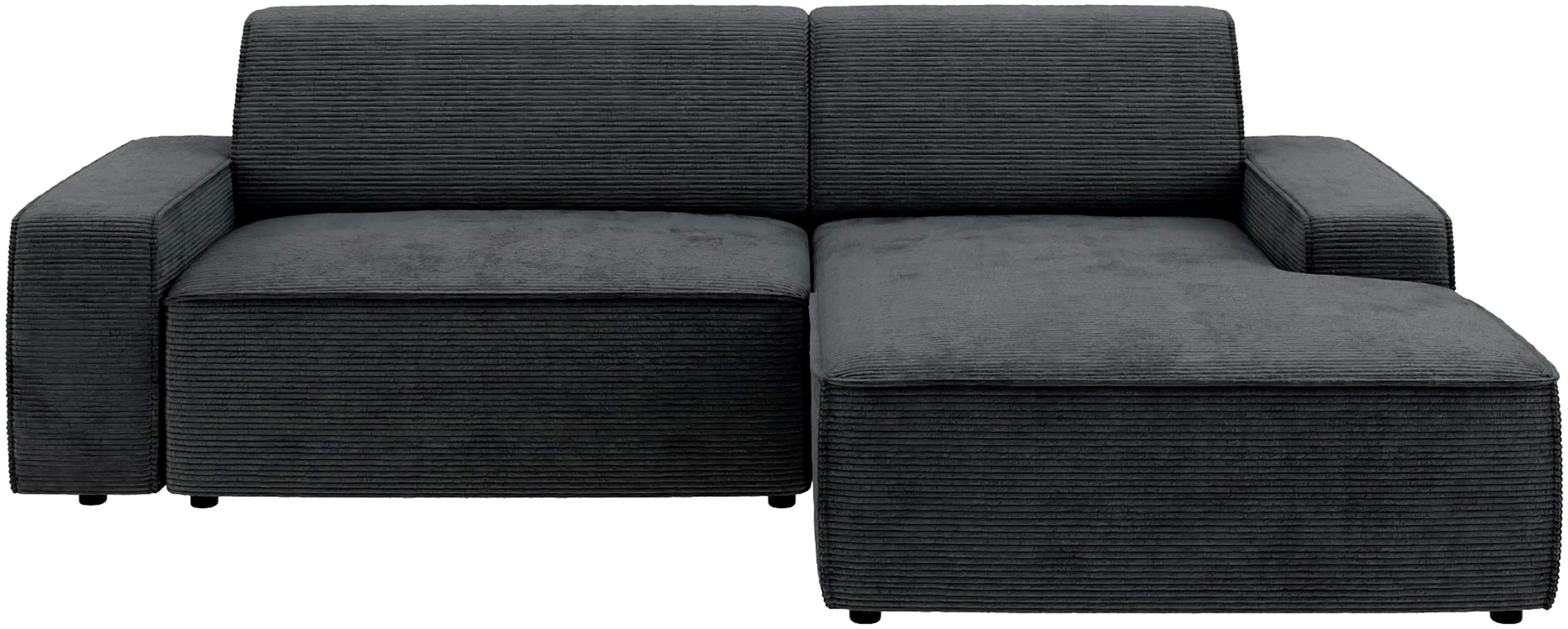 TRENDMANUFAKTUR Ecksofa »Graz, wahlweise mit Sitzvorschub und Bettkasten, L-Form, Breite 246 cm«, in Cord-, haustierfreundlichem LEO Struktur- oder LUMOS-3D-Bezug
