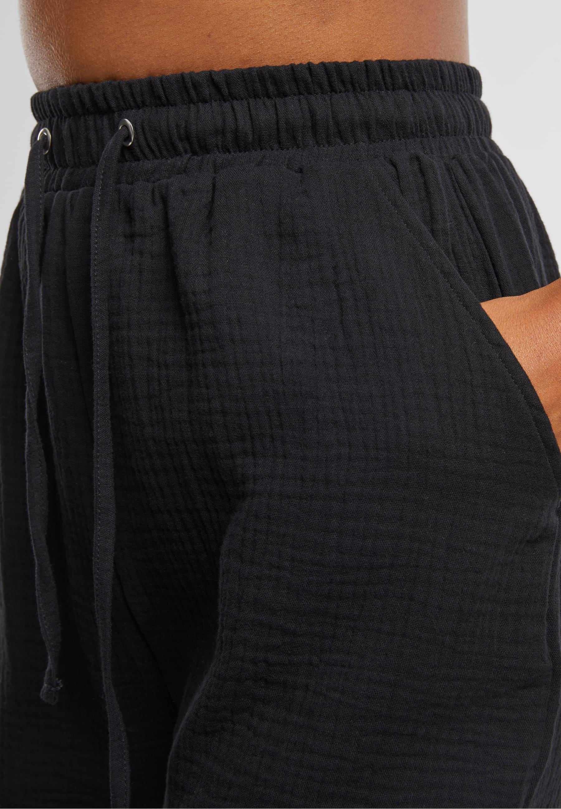 URBAN CLASSICS Sweatshorts »Urban Classics Ladies Musselin Shorts«, (1 tlg.)