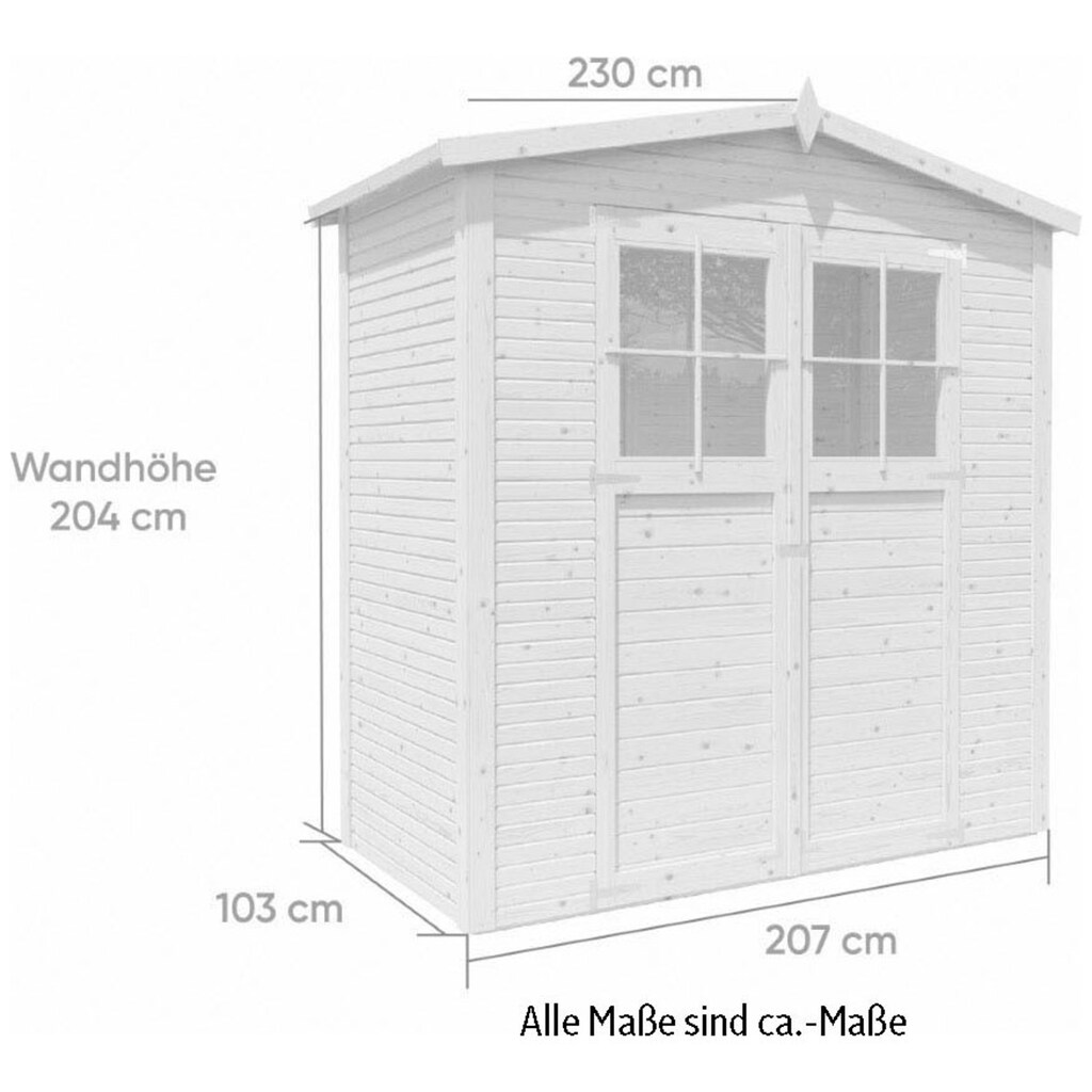 KONIFERA Gartenhaus »Alto 1 Fineline Satteldach«