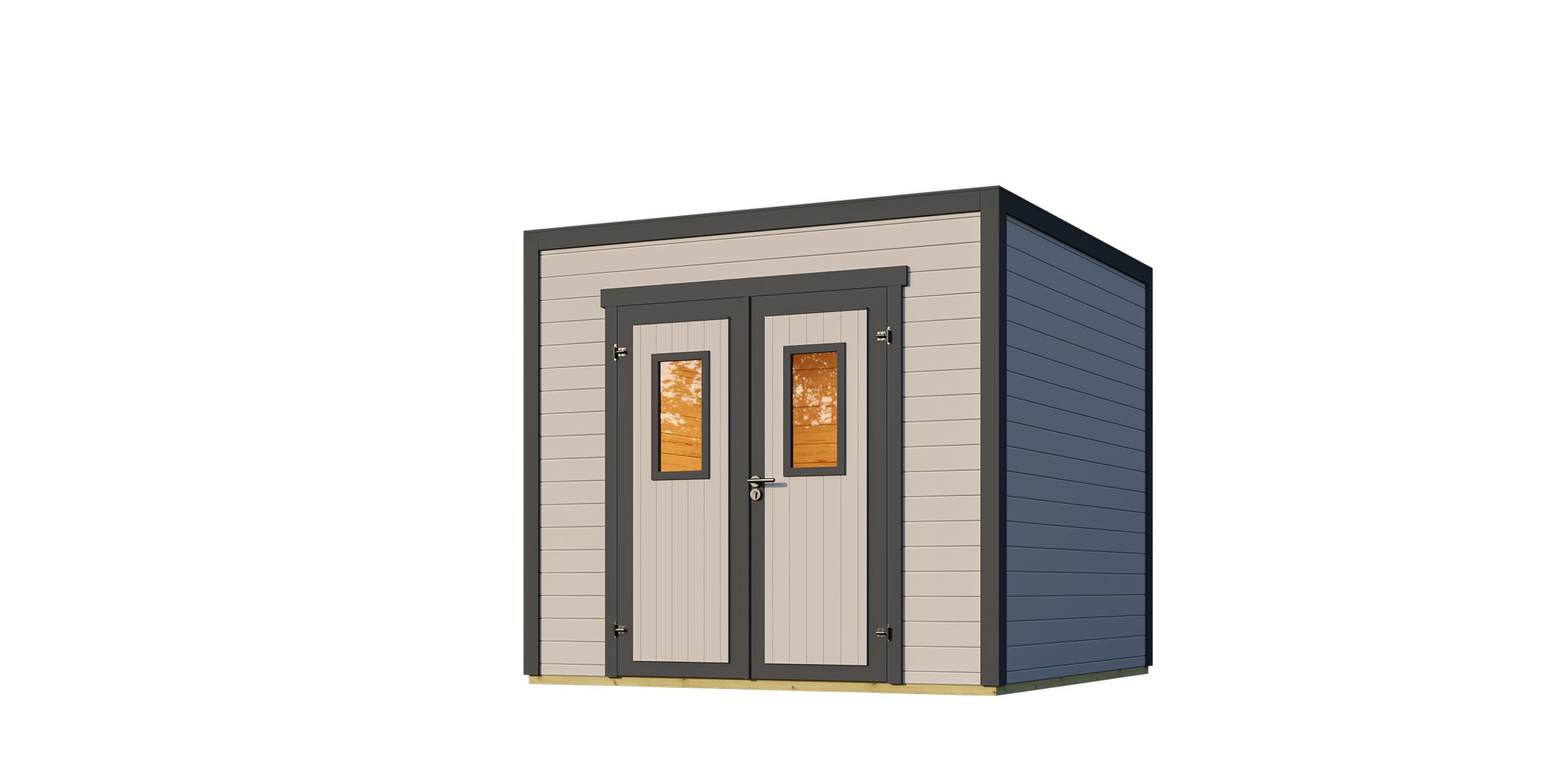 Nordic Holz Gartenhaus "Felix 2", kleiner stilvoller Schuppen mit Flachdach günstig online kaufen