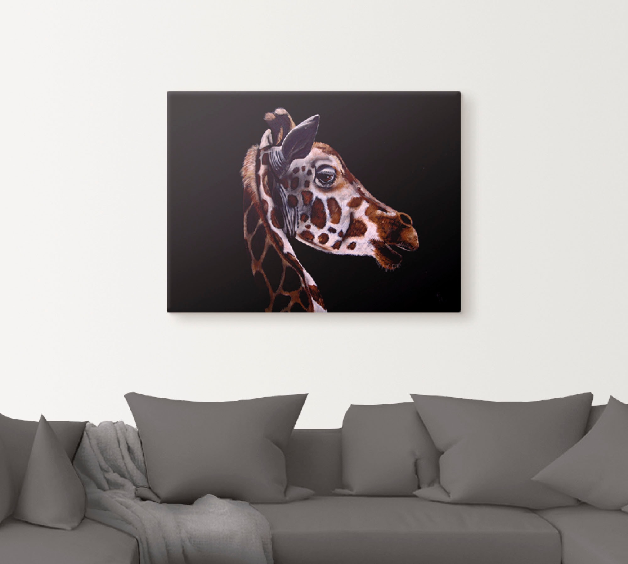 Wandbild Alubild, kaufen Poster Größen in oder Artland Wandaufkleber BAUR als St.), Wildtiere, Leinwandbild, »Giraffe«, versch. (1 |