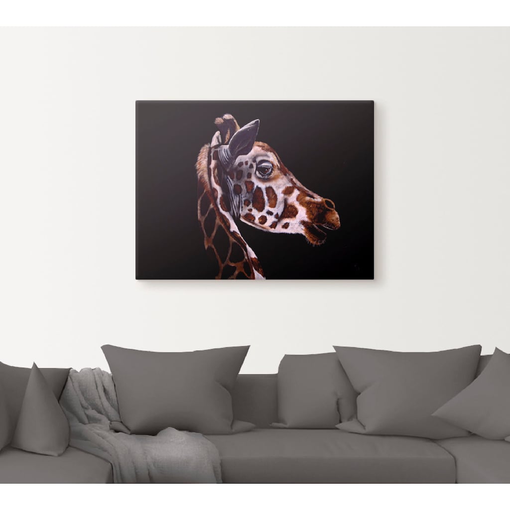 Artland Leinwandbild »Giraffen Portrait«, Wildtiere, (1 St.)