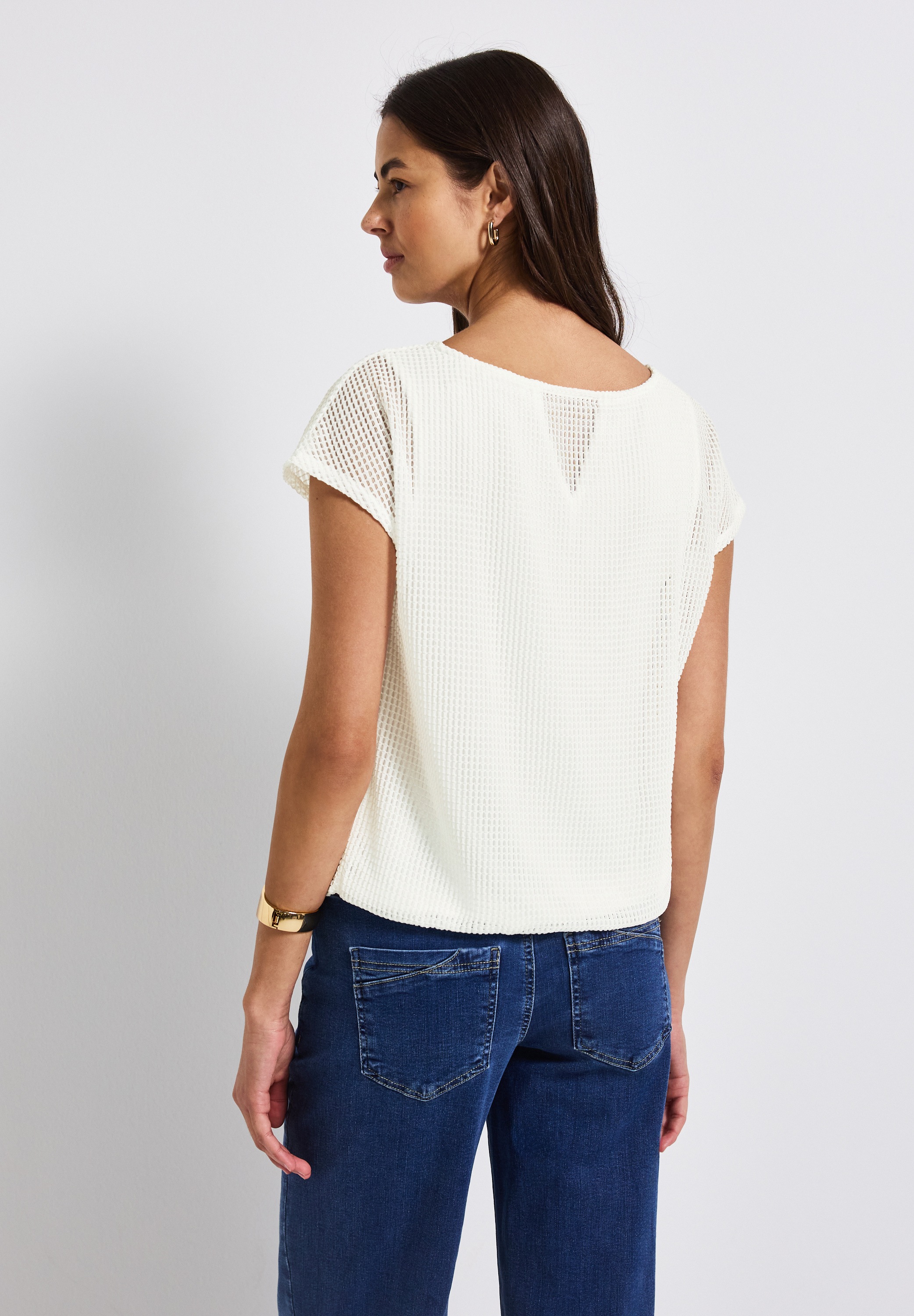 STREET ONE 2-in-1-Shirt, in Mesh-Optik günstig online kaufen