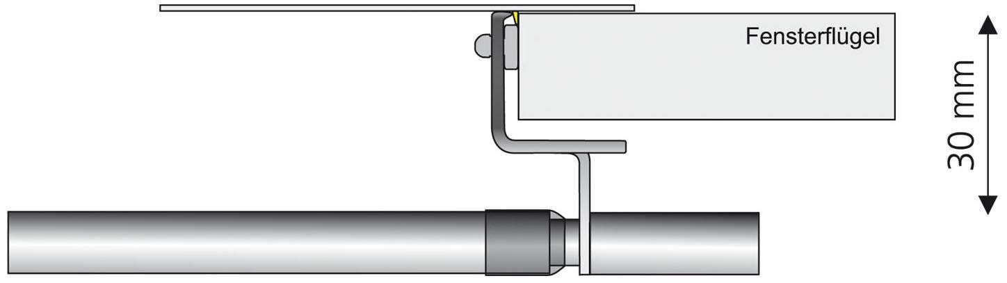 Liedeco Scheibenstange »Press-Fix«, 1 läufig-läufig, ausziehbar