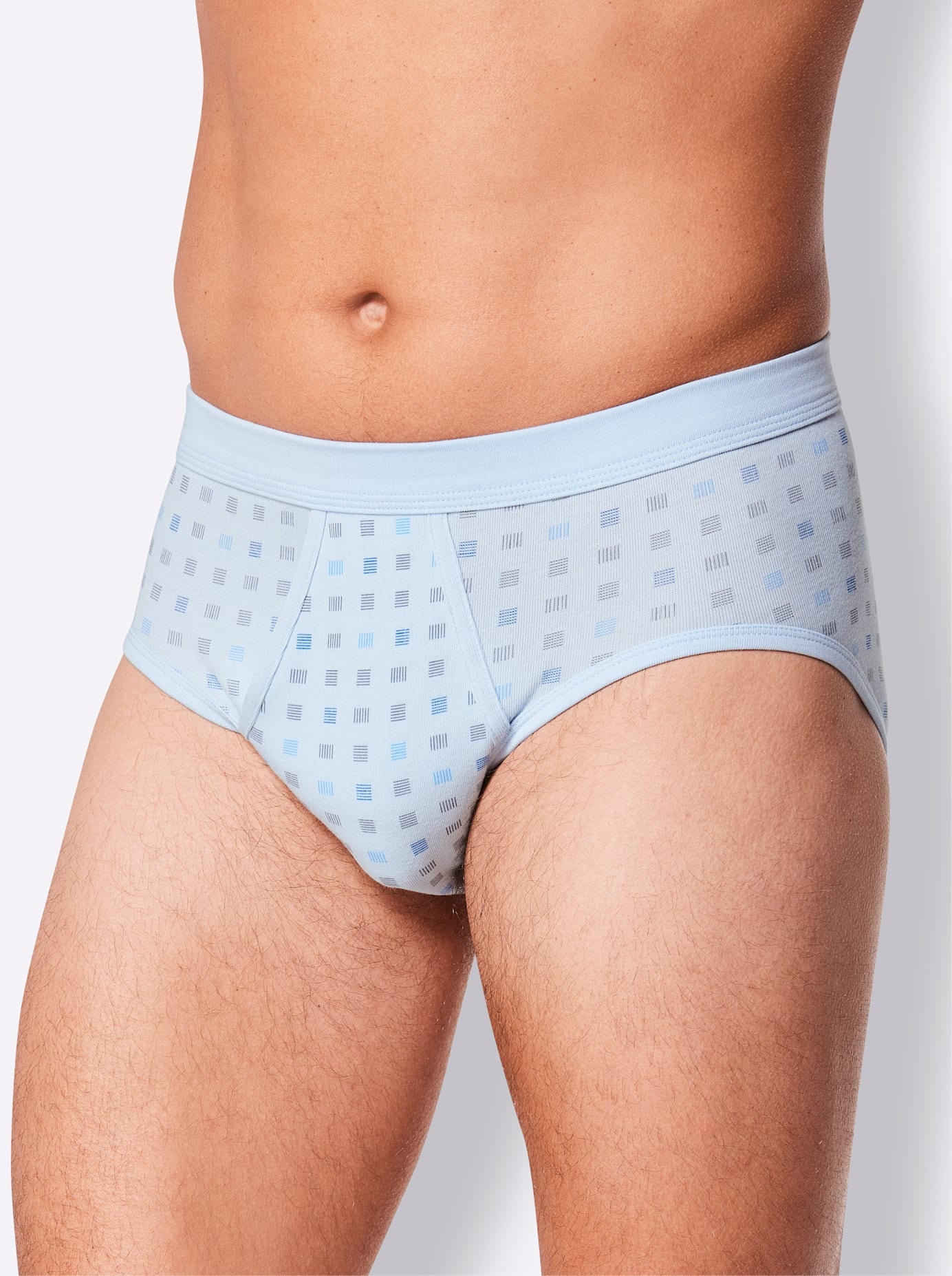 SCHIESSER Herren Slip, Gr. 6, blau, 100% Baumwolle, Unterhosen