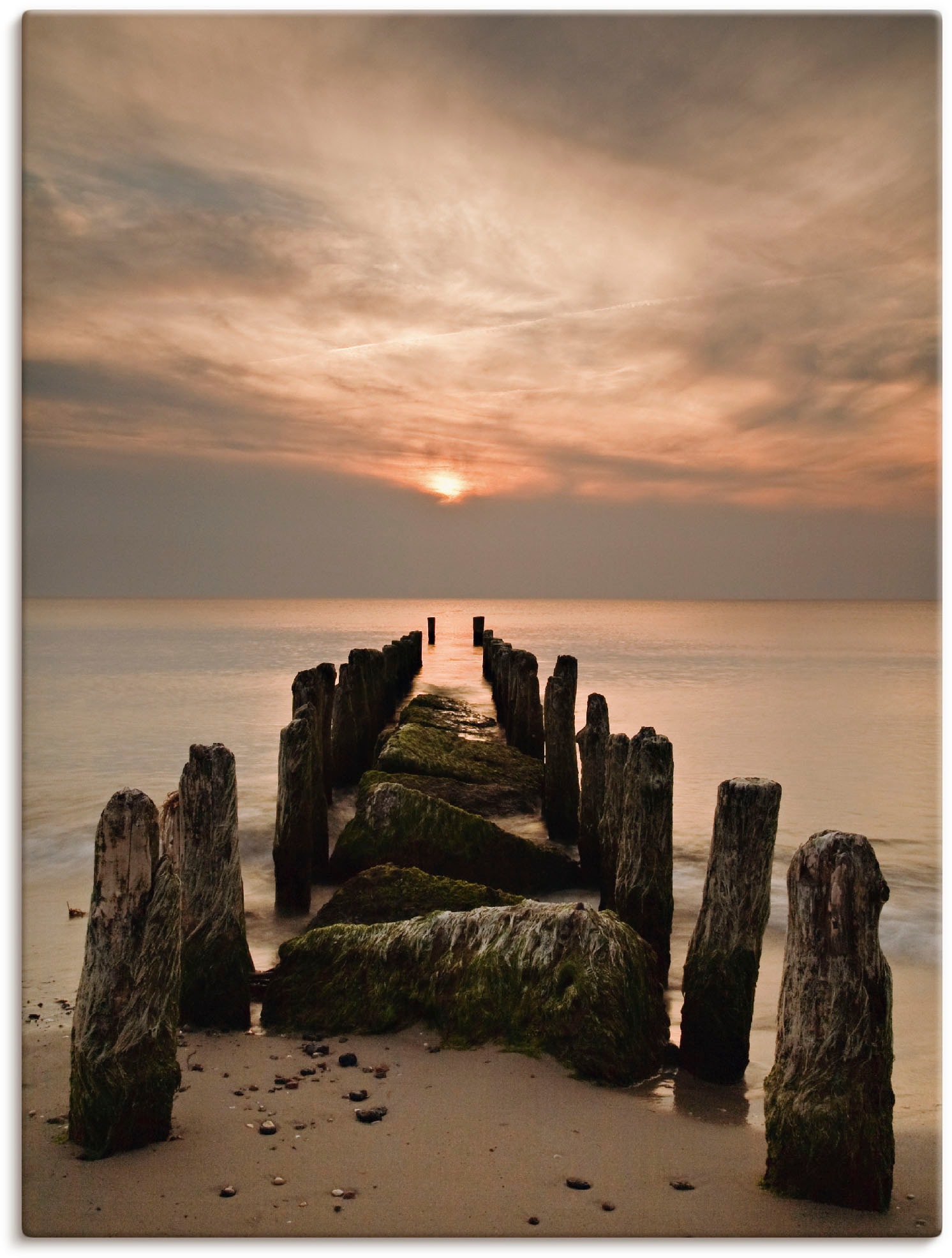 Artland Wandbild »Sonnenuntergang an der Ostsee«, Sonnenaufgang &  -untergang, (1 St.), als Leinwandbild, Wandaufkleber oder Poster in versch.  Größen kaufen | BAUR