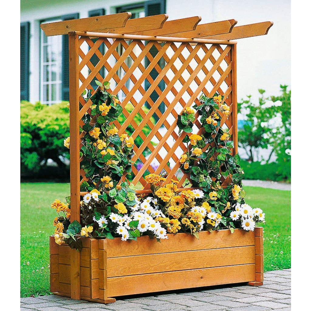 promadino Spalier, Pergola mit Pflanzkasten, BxTxH: 102x65x140 cm