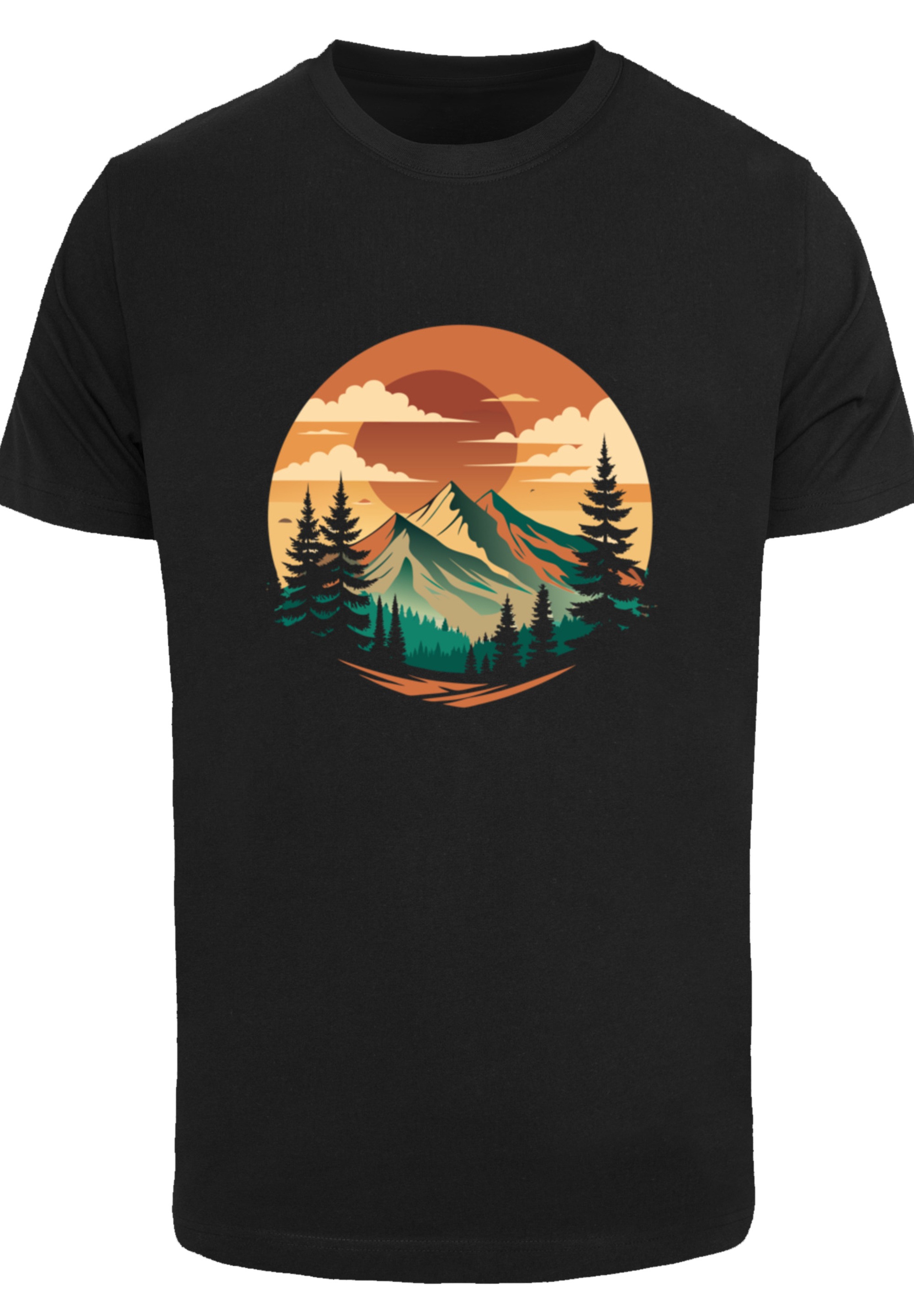 F4NT4STIC T-Shirt »Sonnenuntergang Berglandschaft«, Premium Qualität
