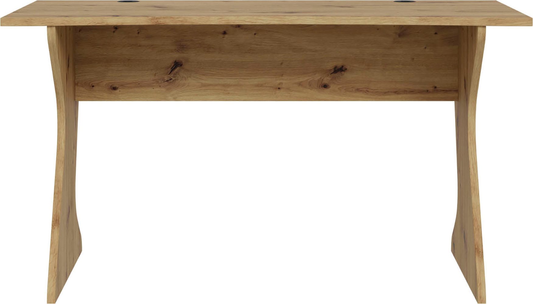 Schreibtisch »Utapau, geschwungene Tischplattenform,«, mit Kabeldurchführung,...