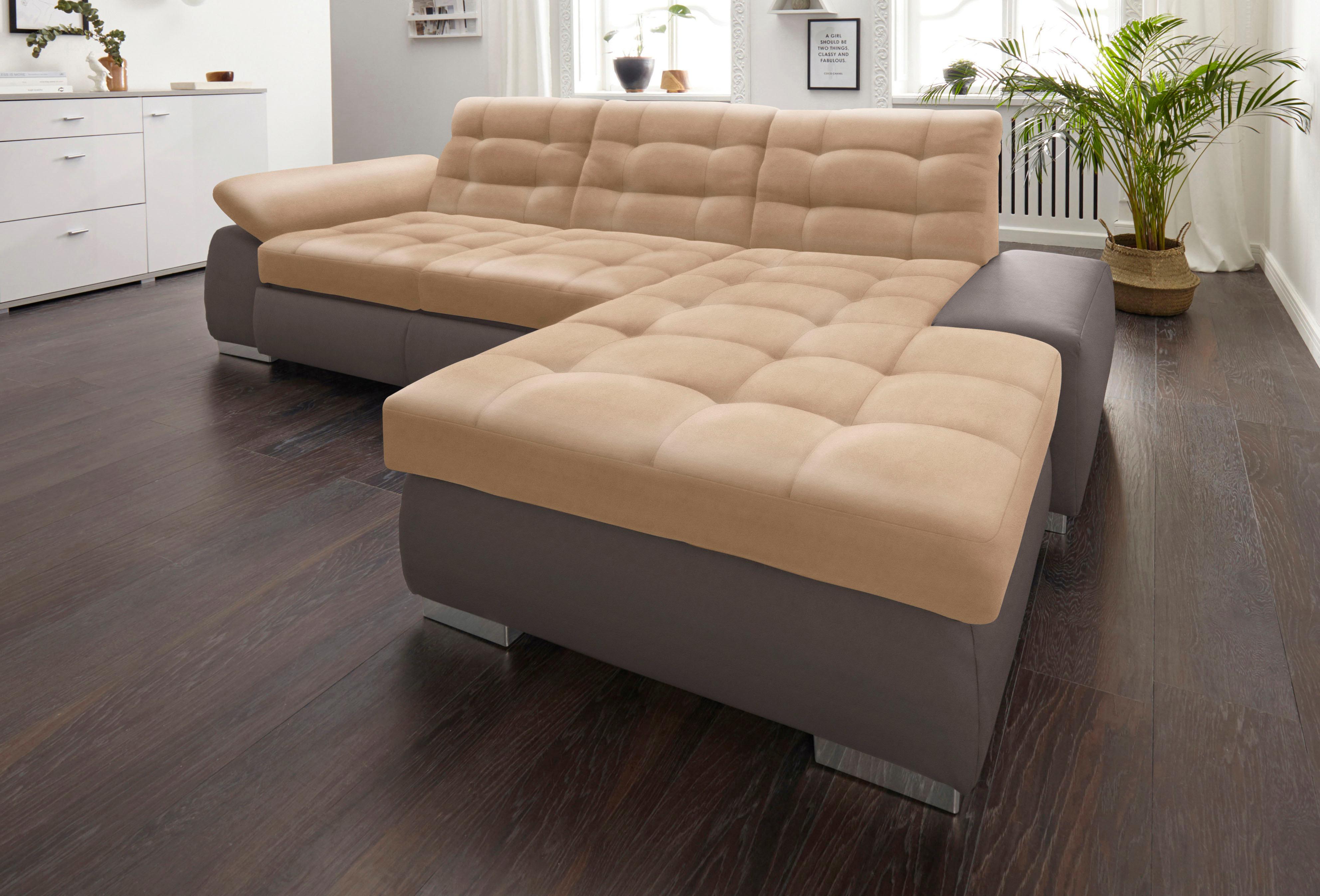 sit&more Ecksofa "Ontario L-Form" XXL, wahlweise mit Schlaffunktion