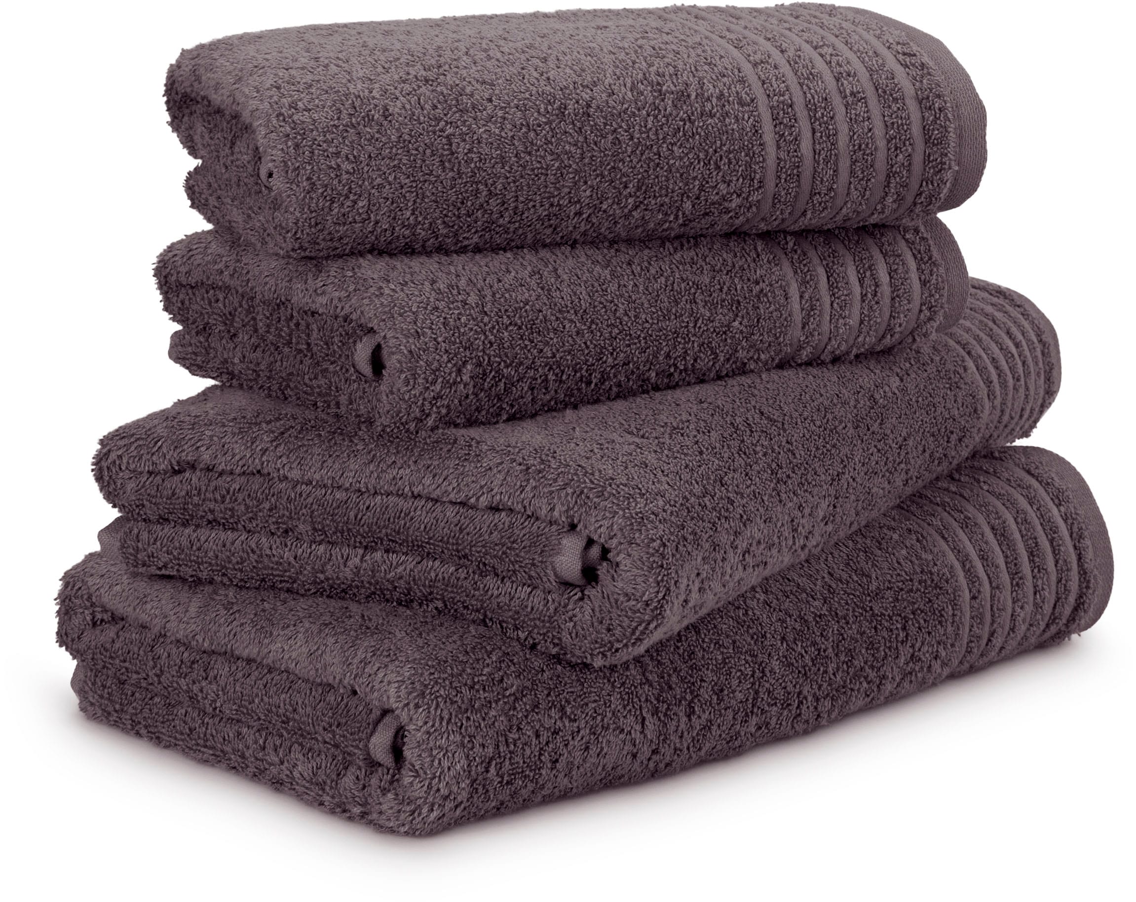 Möve Handtuch Set "New Classic" 4 Walkfrottier 2x Hand- und 2x Duschtücher, 100% bester Baumwolle (480 g/m²)