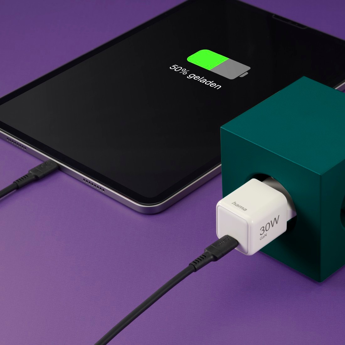 Hama Schnelllade-Gerät »Schnellladegerät (USB-C, PD/QC, extraklein 3,1 x 2,85 x 2,85 cm, 30 W)«, (1 St.)